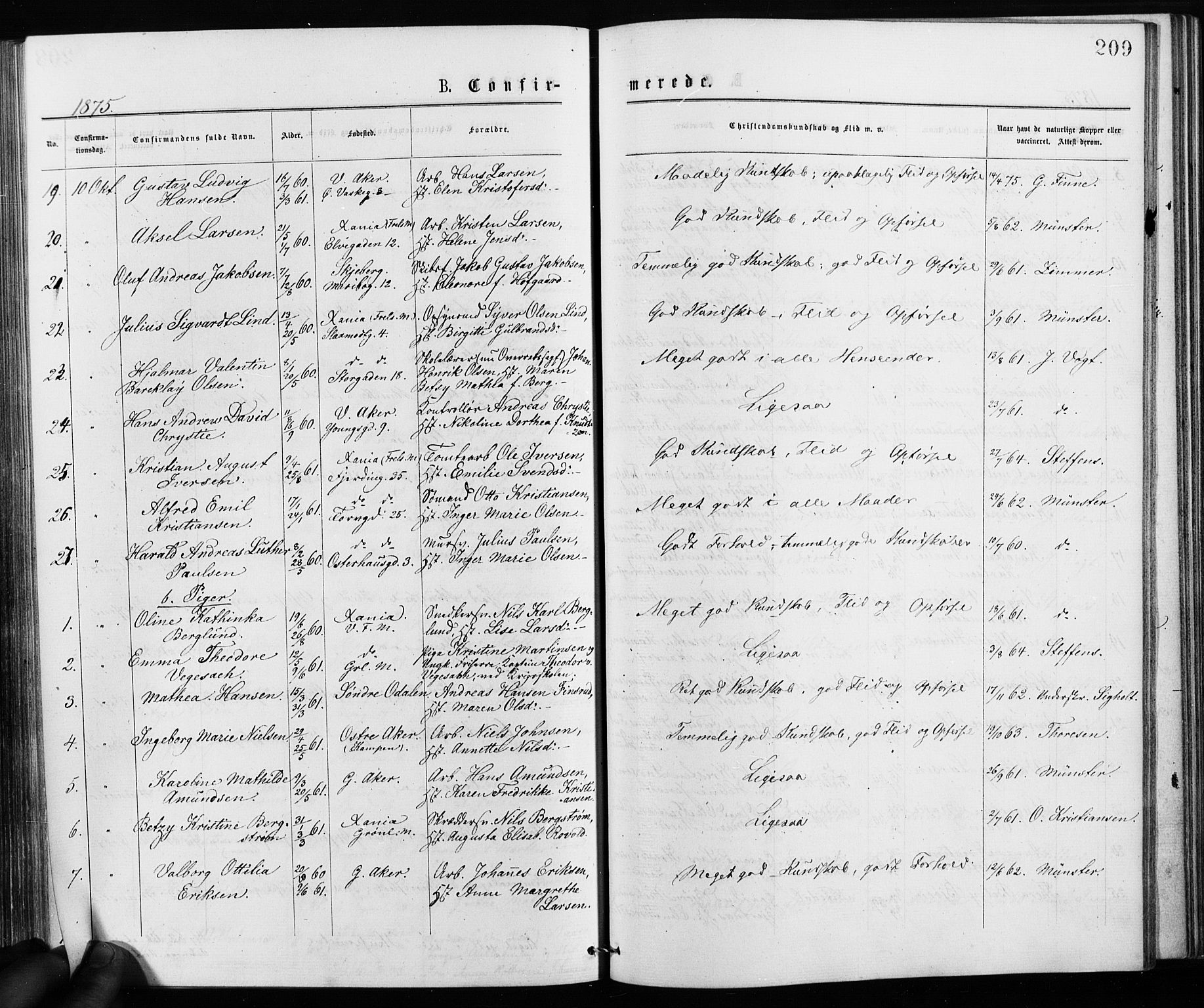 Jakob prestekontor Kirkebøker, SAO/A-10850/F/Fa/L0001: Parish register (official) no. 1, 1875-1924, p. 209