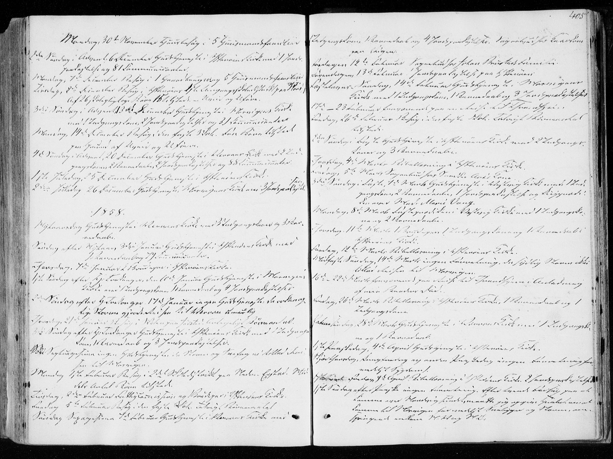 Ministerialprotokoller, klokkerbøker og fødselsregistre - Nord-Trøndelag, SAT/A-1458/722/L0218: Parish register (official) no. 722A05, 1843-1868, p. 405