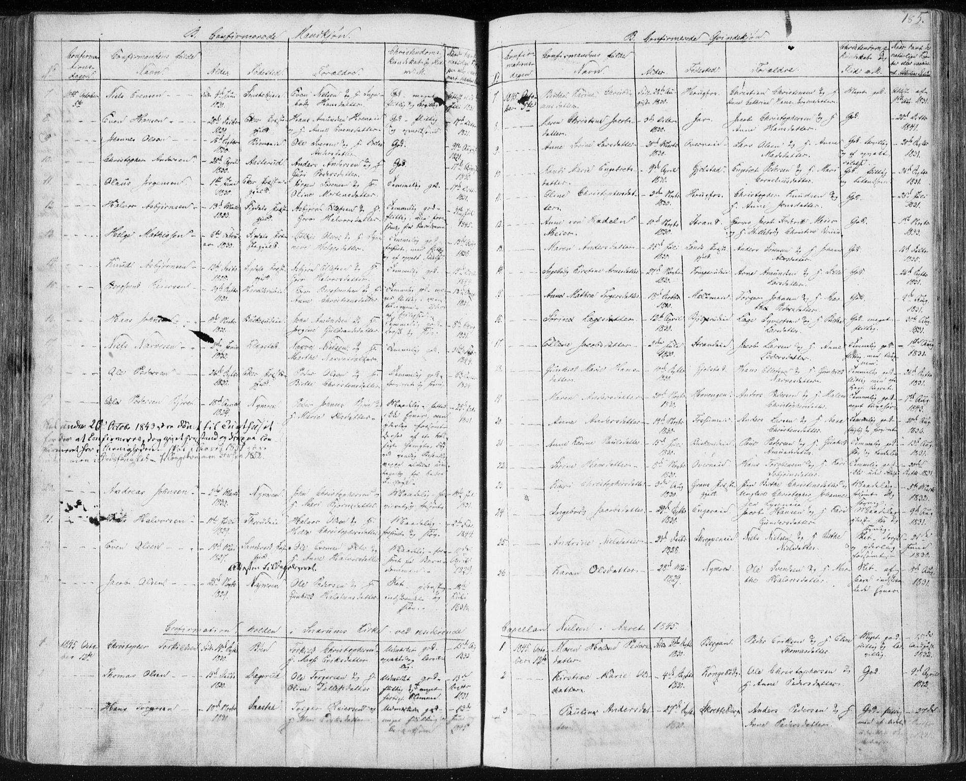 Modum kirkebøker, SAKO/A-234/F/Fa/L0007: Parish register (official) no. 7, 1841-1850, p. 185