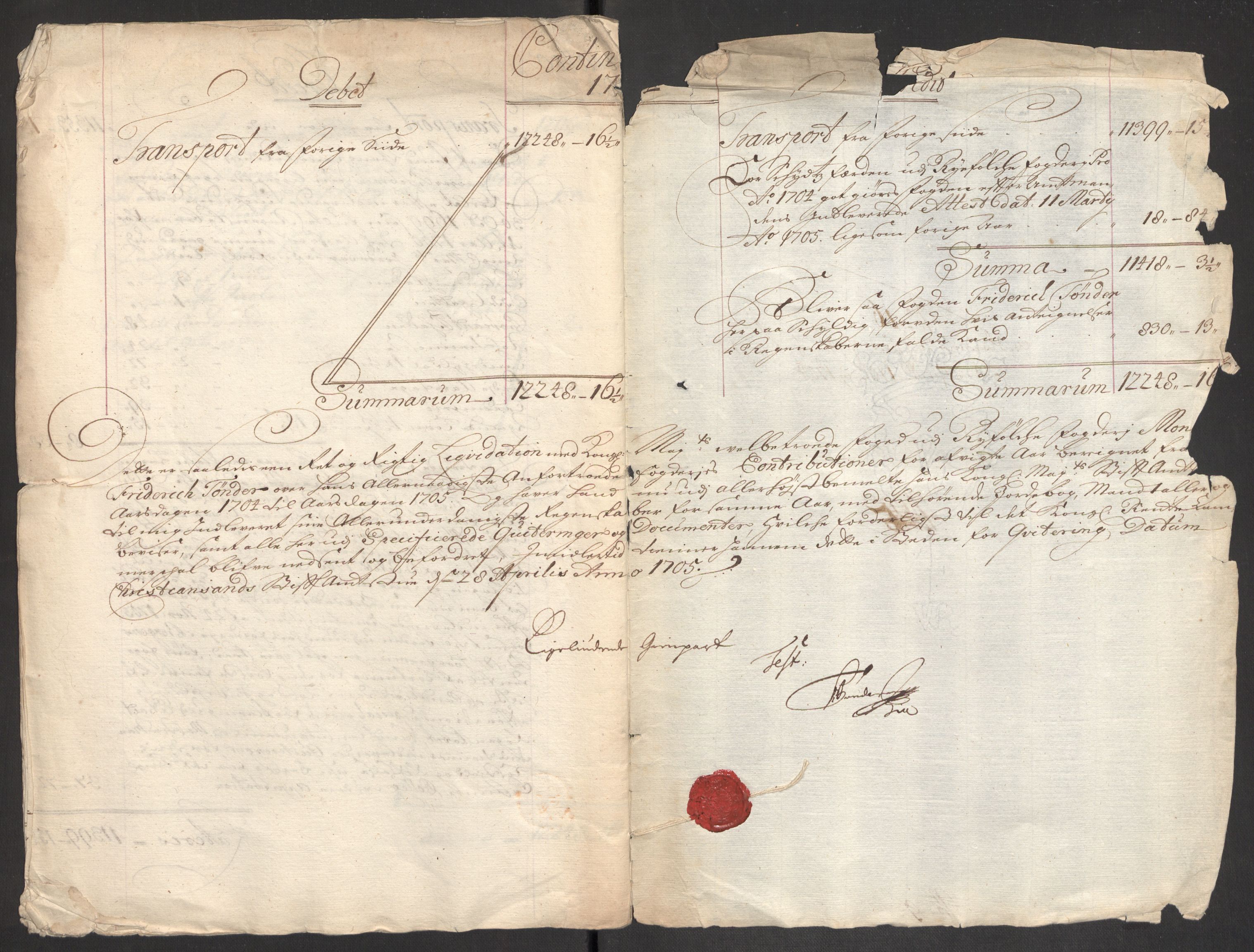 Rentekammeret inntil 1814, Reviderte regnskaper, Fogderegnskap, AV/RA-EA-4092/R47/L2860: Fogderegnskap Ryfylke, 1703-1705, p. 446