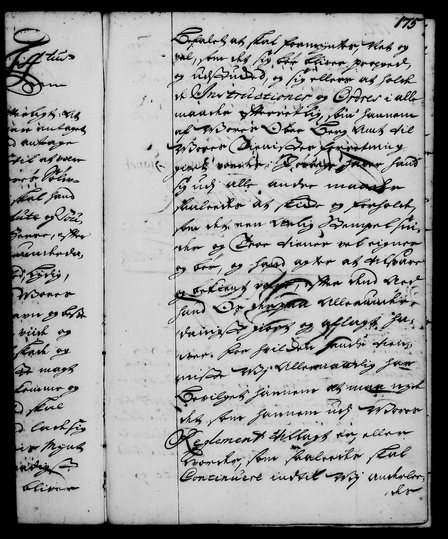 Rentekammeret, Kammerkanselliet, RA/EA-3111/G/Gg/Gge/L0001: Norsk bestallingsprotokoll med register (merket RK 53.25), 1720-1730, p. 175