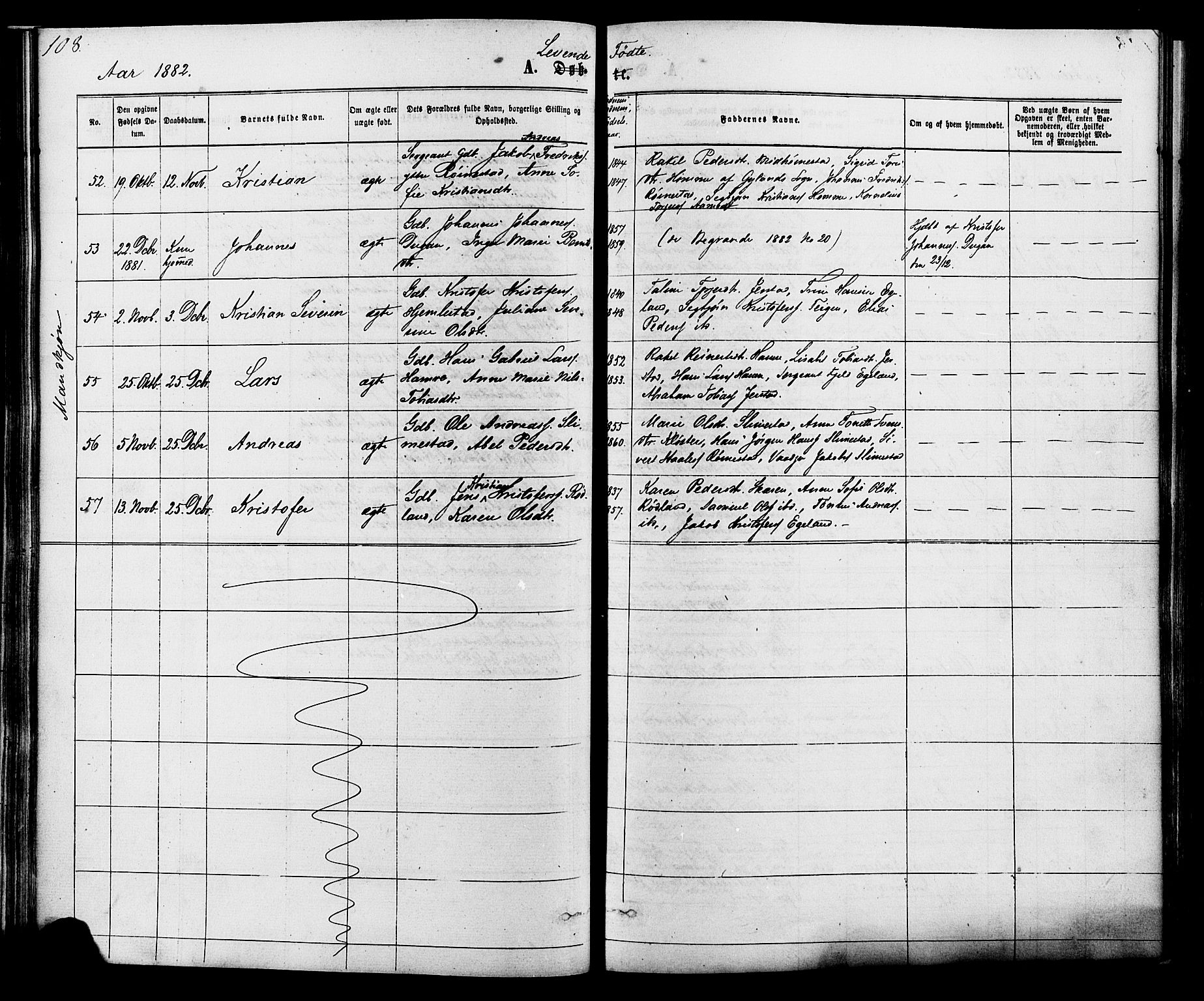 Kvinesdal sokneprestkontor, AV/SAK-1111-0026/F/Fa/Fab/L0007: Parish register (official) no. A 7, 1870-1885, p. 108