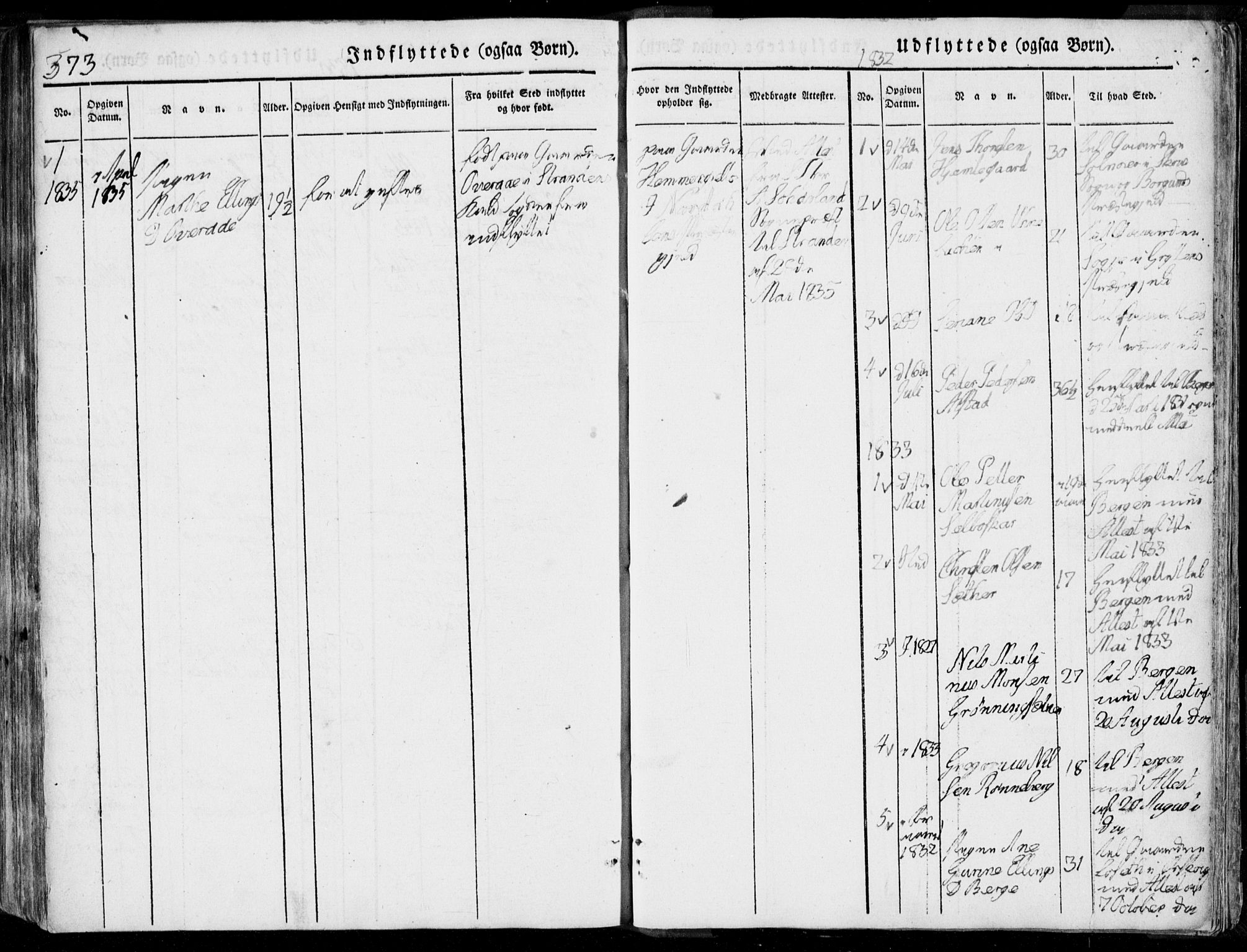 Ministerialprotokoller, klokkerbøker og fødselsregistre - Møre og Romsdal, SAT/A-1454/519/L0248: Parish register (official) no. 519A07, 1829-1860, p. 373