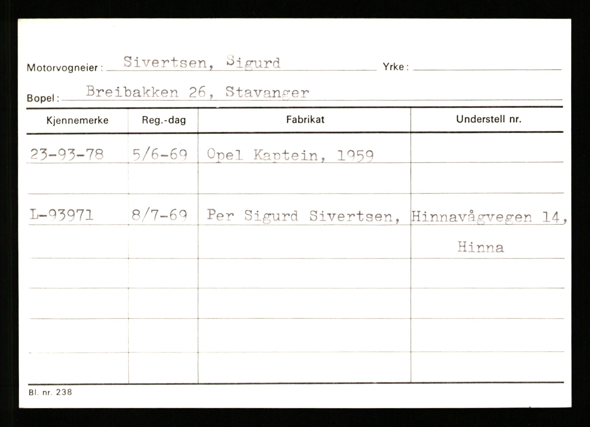 Stavanger trafikkstasjon, AV/SAST-A-101942/0/G/L0010: Registreringsnummer: 130000 - 239953, 1930-1971, p. 3159