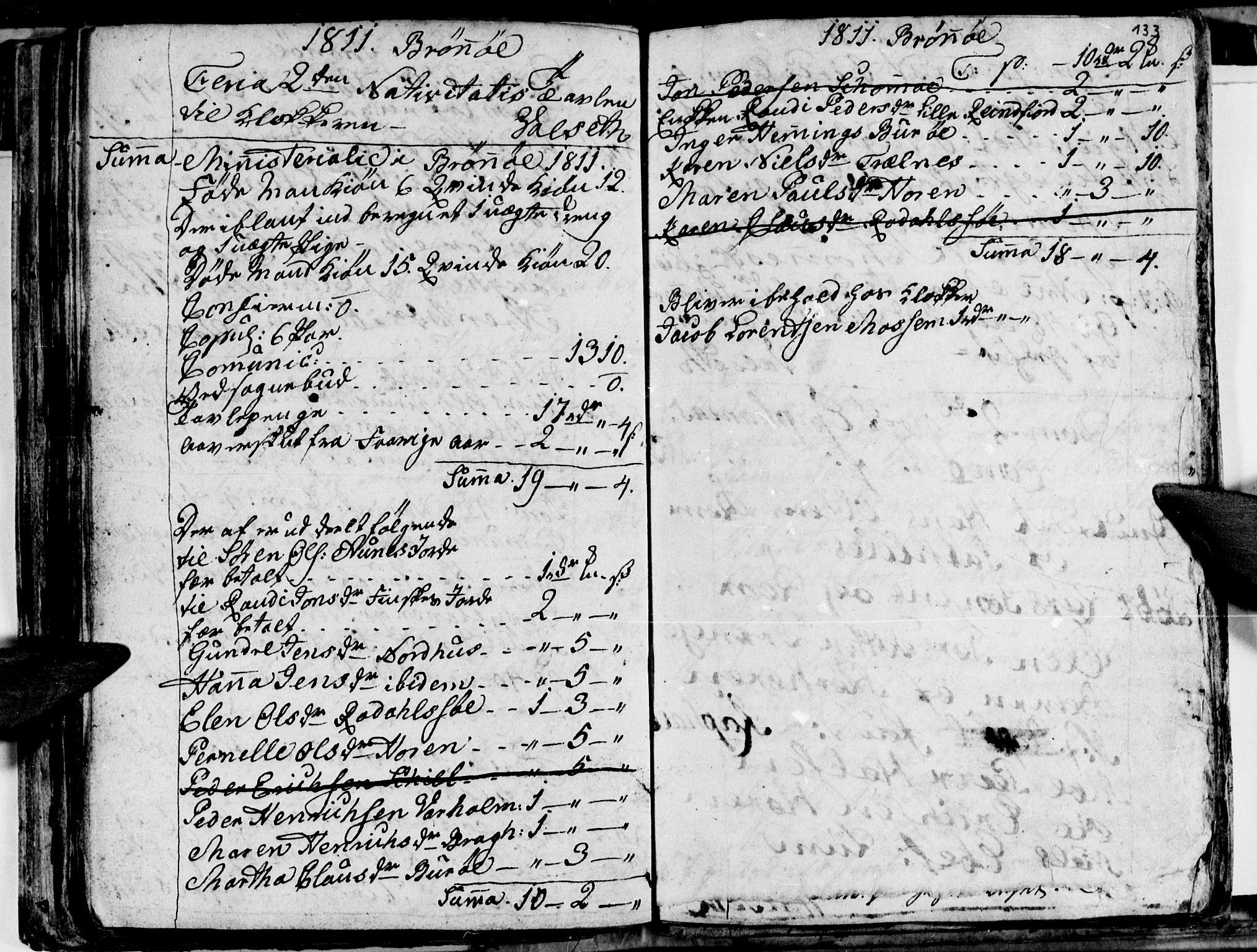 Ministerialprotokoller, klokkerbøker og fødselsregistre - Nordland, AV/SAT-A-1459/813/L0209: Parish register (copy) no. 813C01, 1803-1821, p. 133