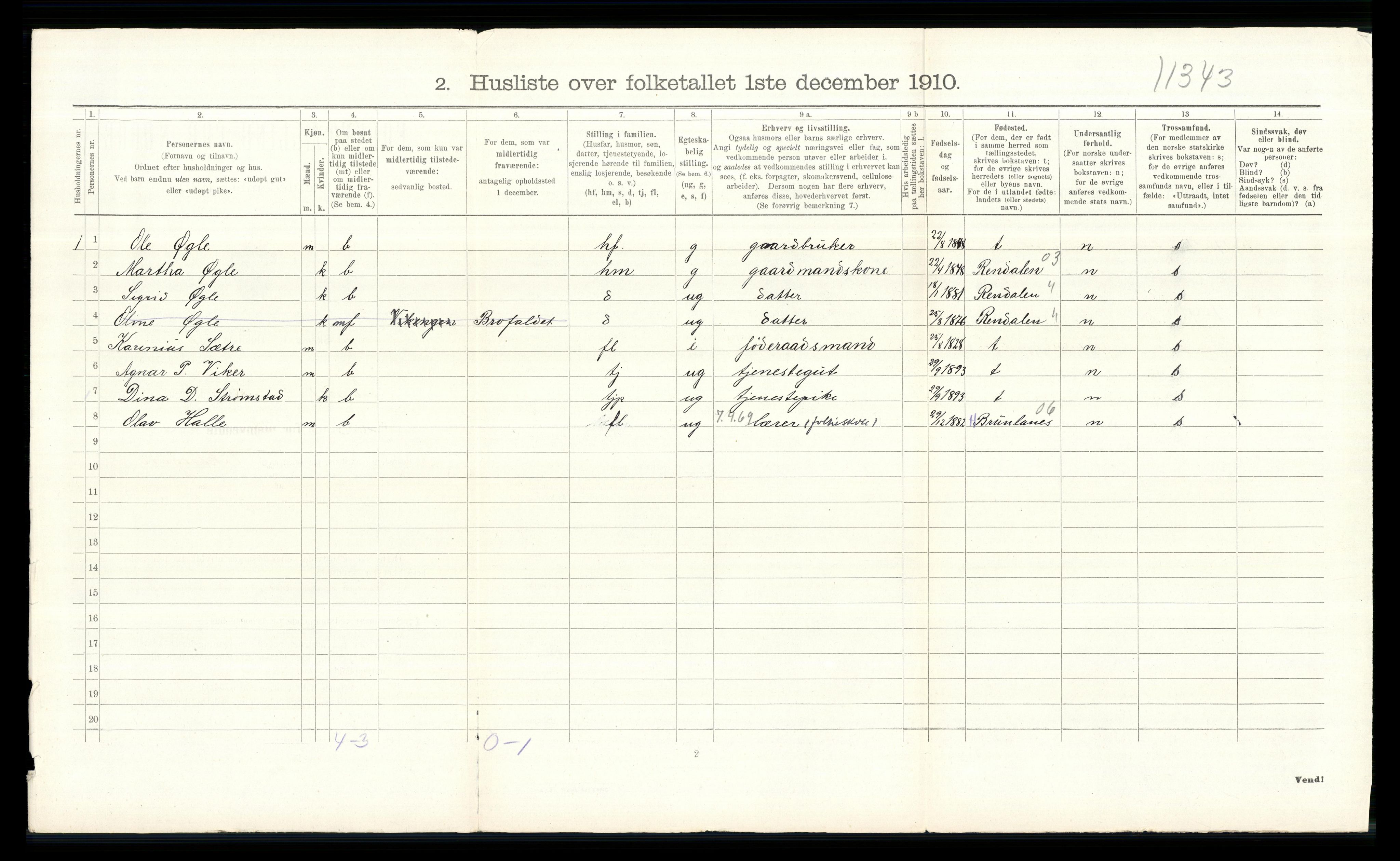 RA, 1910 census for Åmot, 1910, p. 602