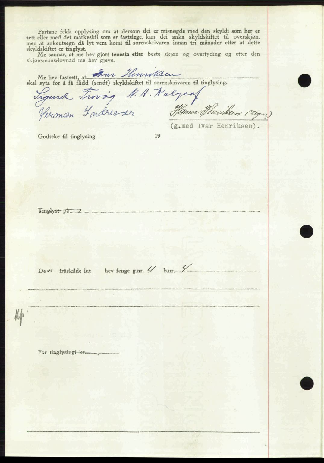 Ytre Sogn tingrett, AV/SAB-A-2601/1/G/Gbb/L0007: Mortgage book no. A4 - A5 (B3), 1949-1949, Diary no: : 681/1949