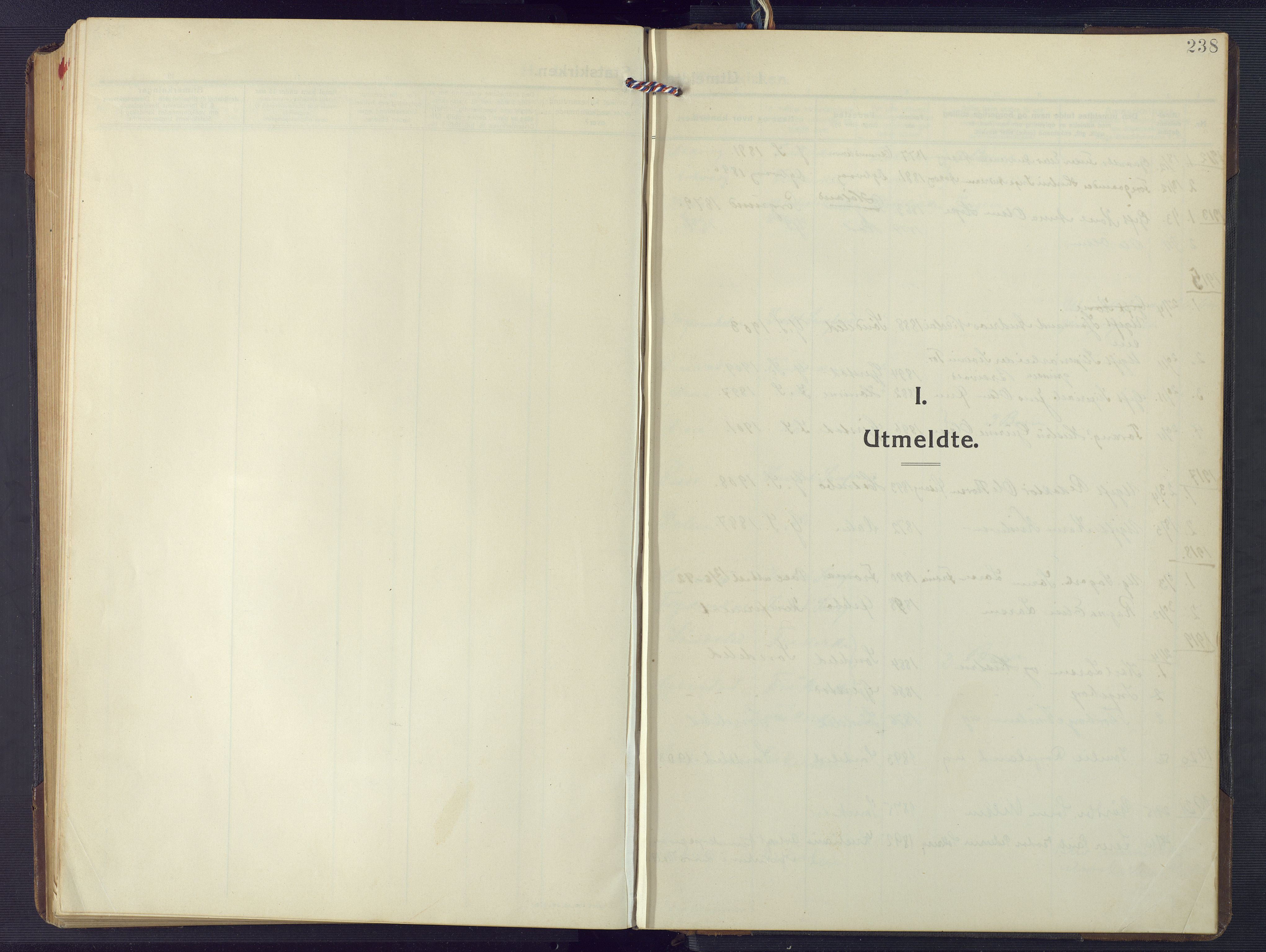 Søndeled sokneprestkontor, SAK/1111-0038/F/Fb/L0006: Parish register (copy) no. B 7, 1912-1947, p. 238