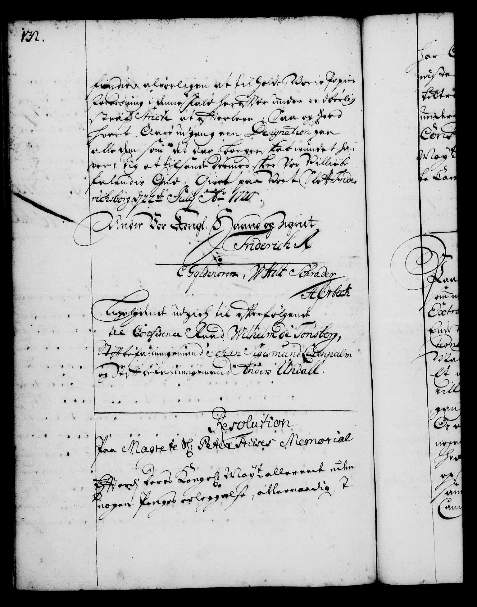 Rentekammeret, Kammerkanselliet, RA/EA-3111/G/Gg/Gga/L0001: Norsk ekspedisjonsprotokoll med register (merket RK 53.1), 1720-1723, p. 132