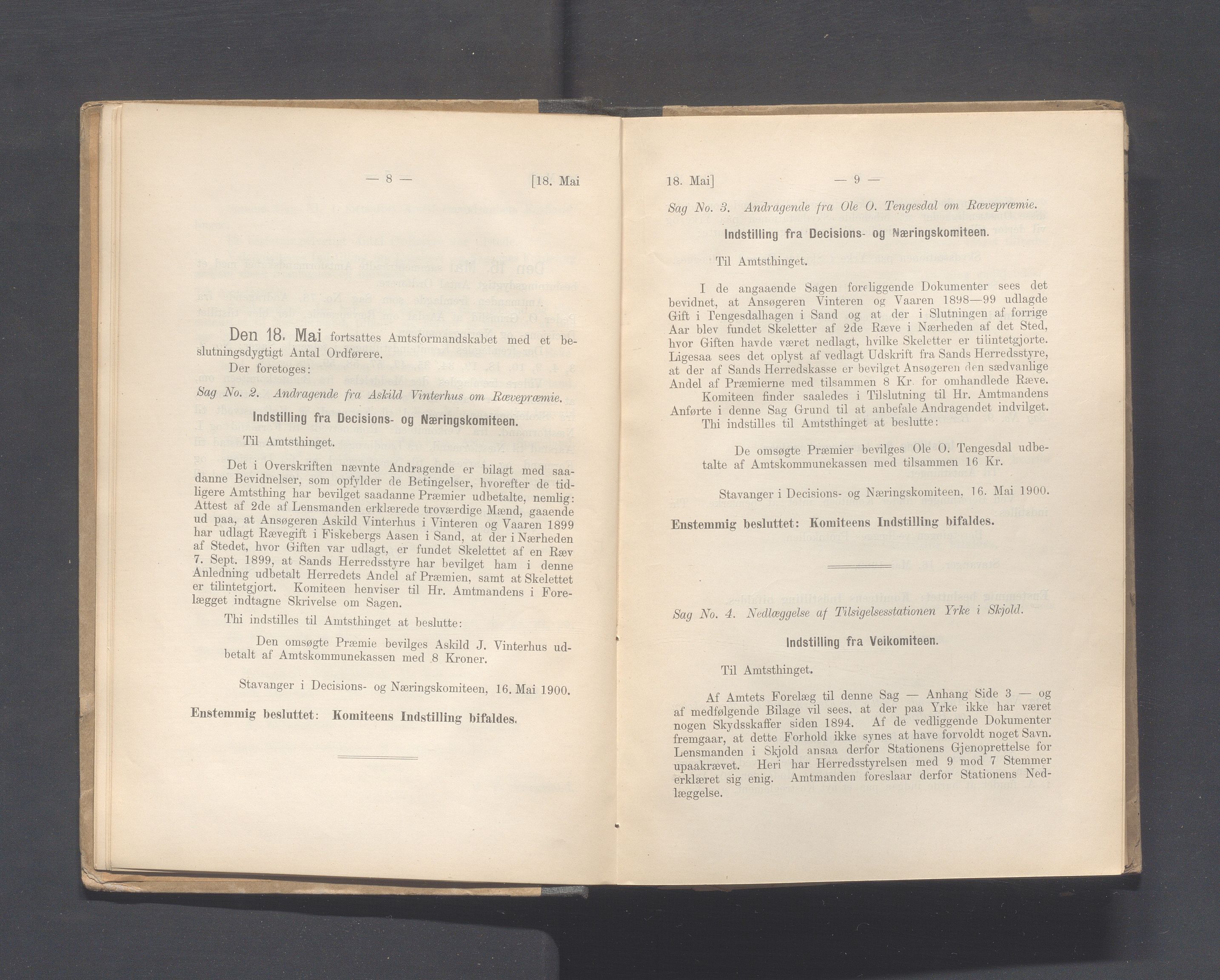 Rogaland fylkeskommune - Fylkesrådmannen , IKAR/A-900/A, 1900, p. 12