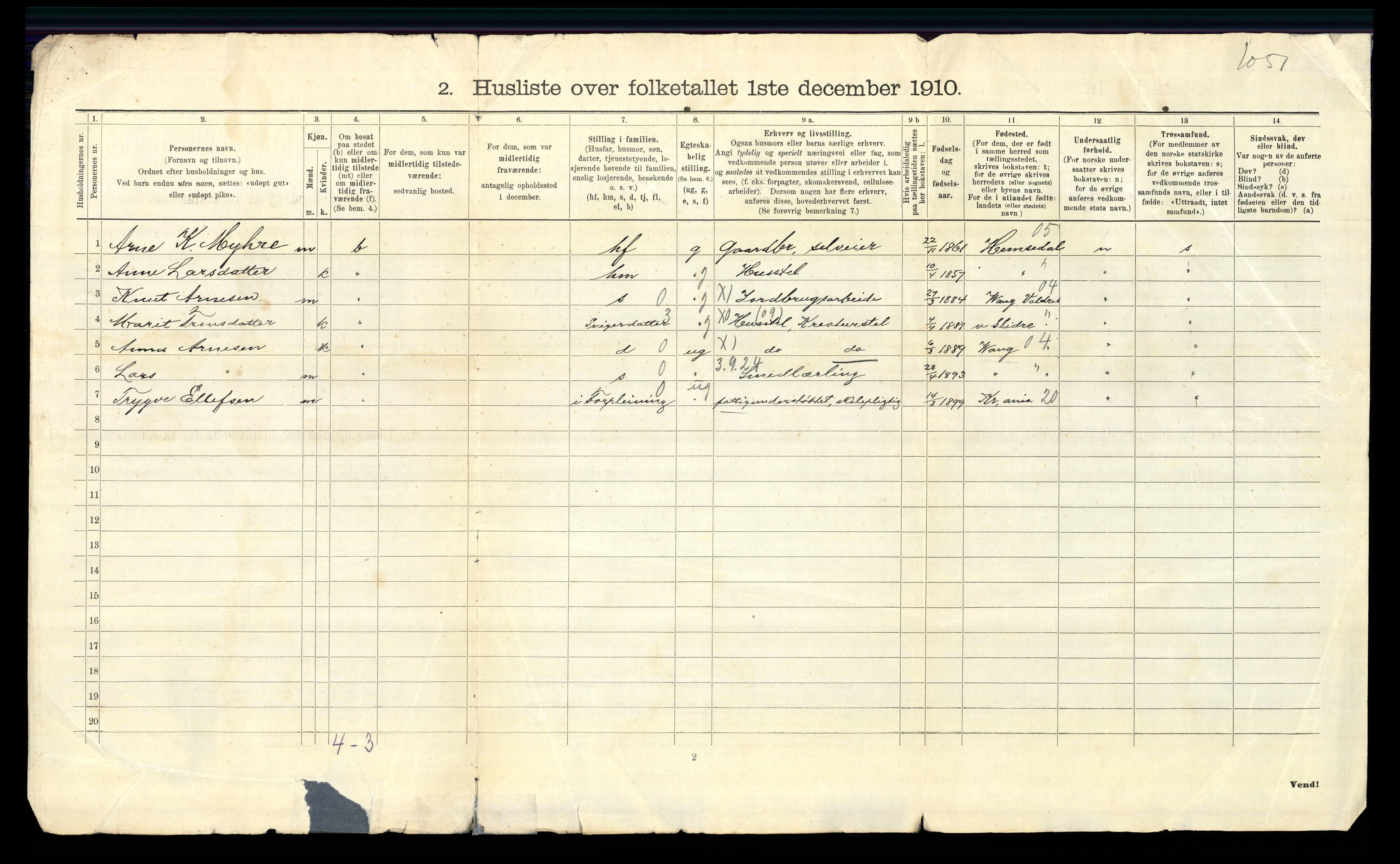 RA, 1910 census for Frogn, 1910, p. 23