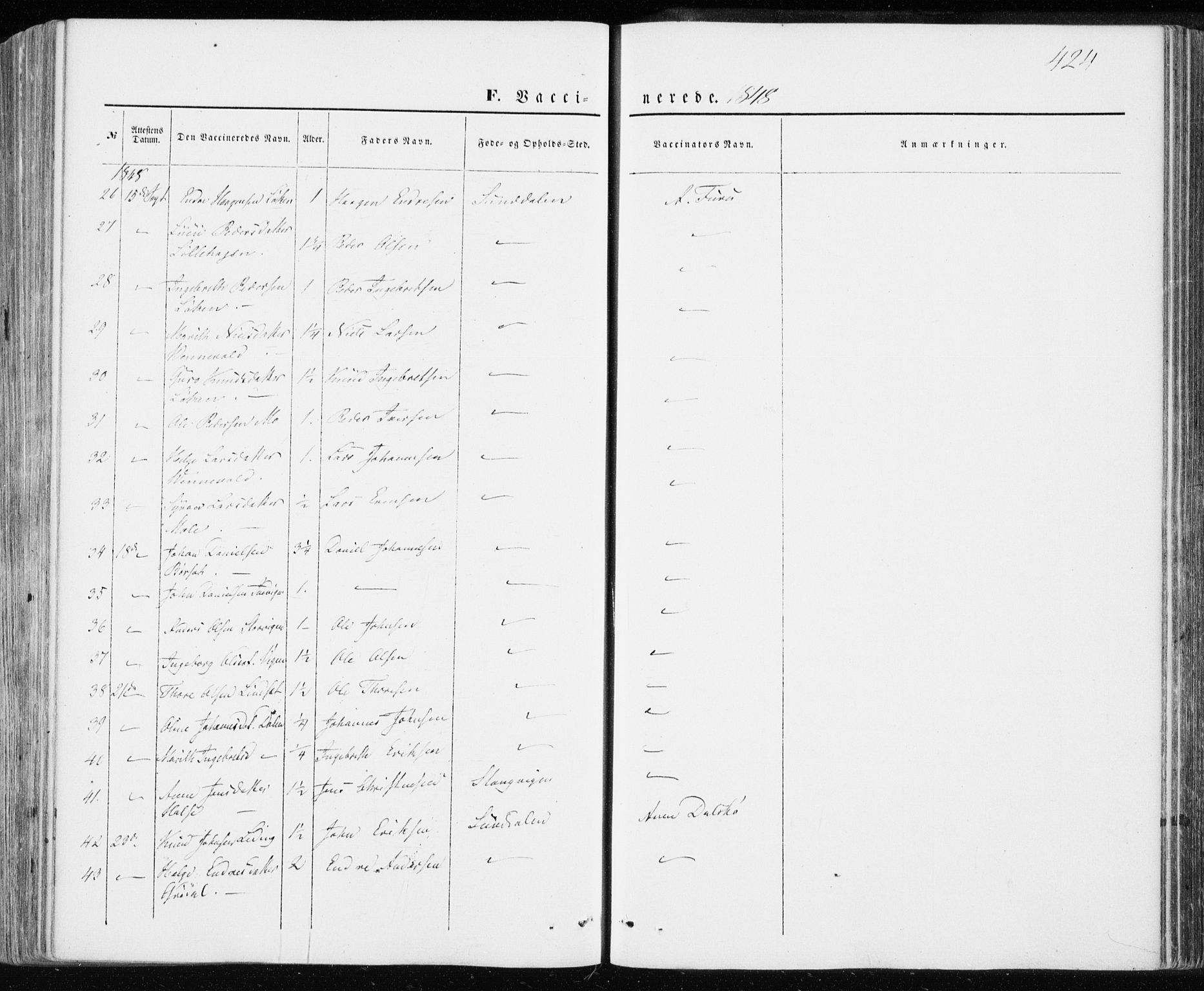 Ministerialprotokoller, klokkerbøker og fødselsregistre - Møre og Romsdal, SAT/A-1454/590/L1013: Parish register (official) no. 590A05, 1847-1877, p. 424