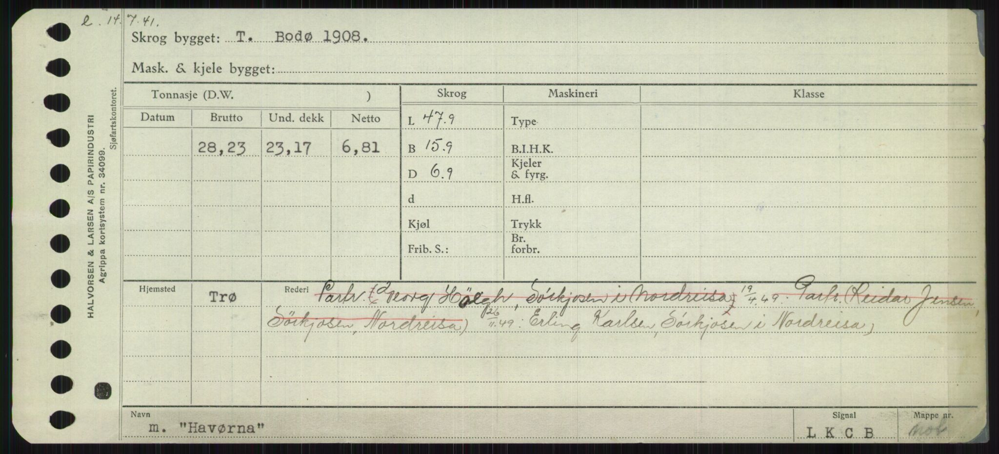 Sjøfartsdirektoratet med forløpere, Skipsmålingen, RA/S-1627/H/Ha/L0002/0002: Fartøy, Eik-Hill / Fartøy, G-Hill, p. 725