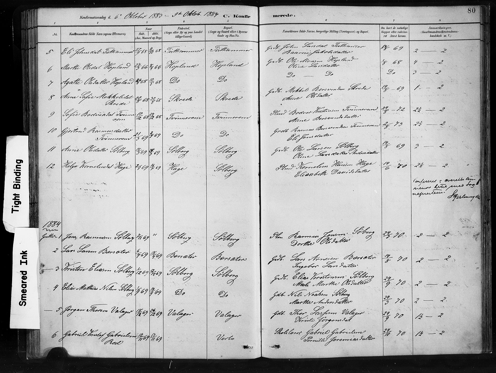 Innvik sokneprestembete, SAB/A-80501: Parish register (copy) no. C 3, 1883-1911, p. 80