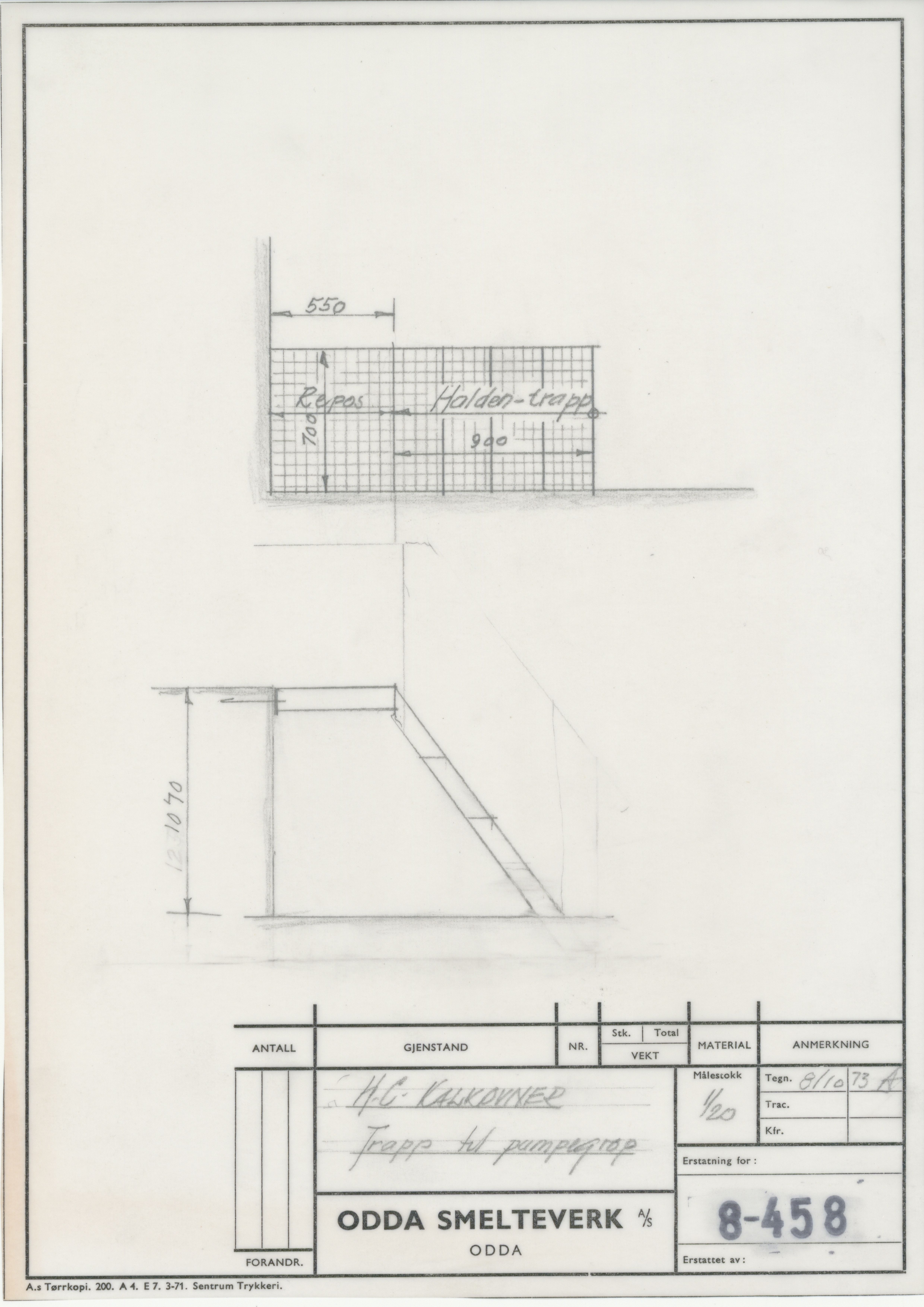 Odda smelteverk AS, KRAM/A-0157.1/T/Td/L0008: Gruppe 8. Kalkovner, 1939-1999, p. 747