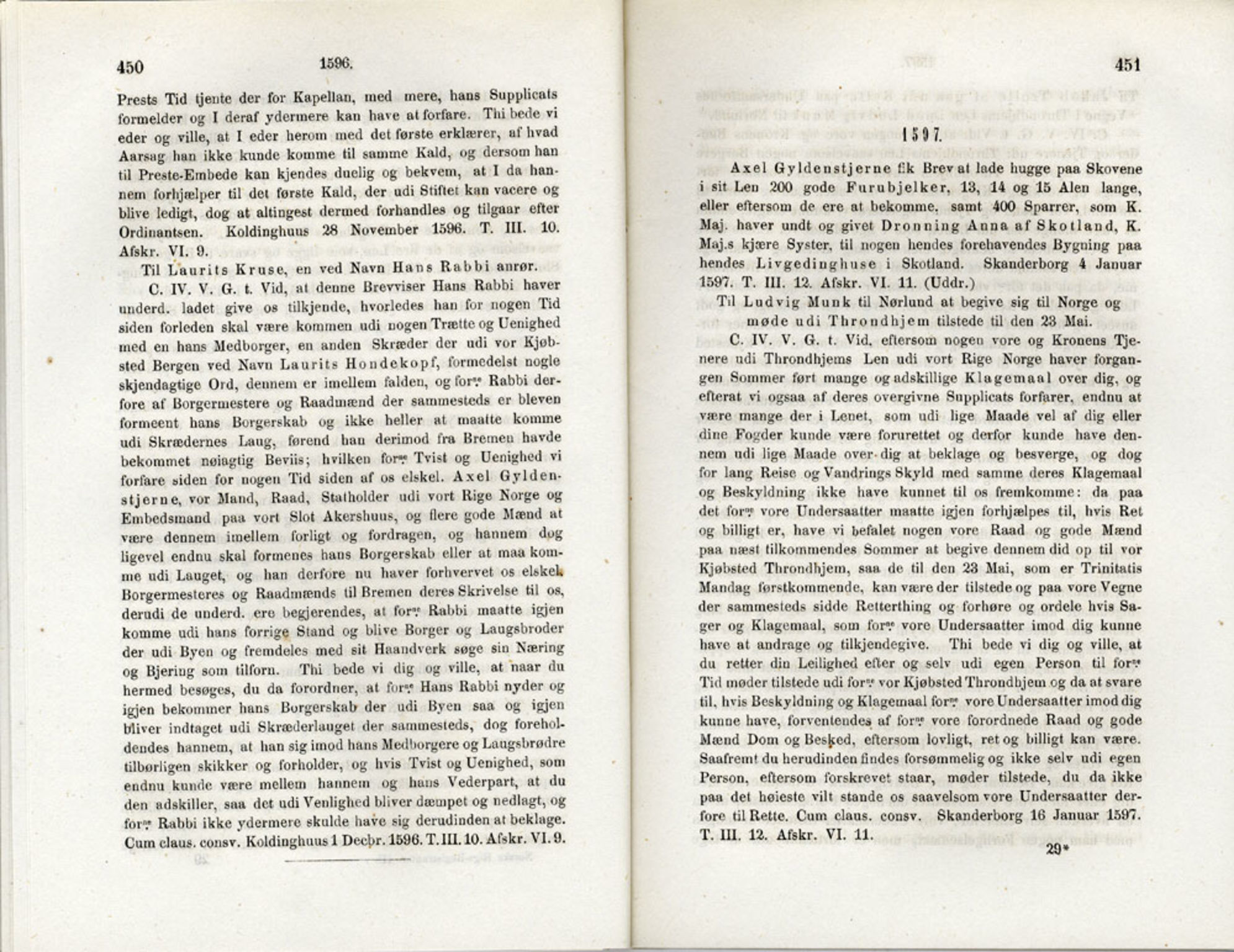 Publikasjoner utgitt av Det Norske Historiske Kildeskriftfond, PUBL/-/-/-: Norske Rigs-Registranter, bind 3, 1588-1602, p. 450-451