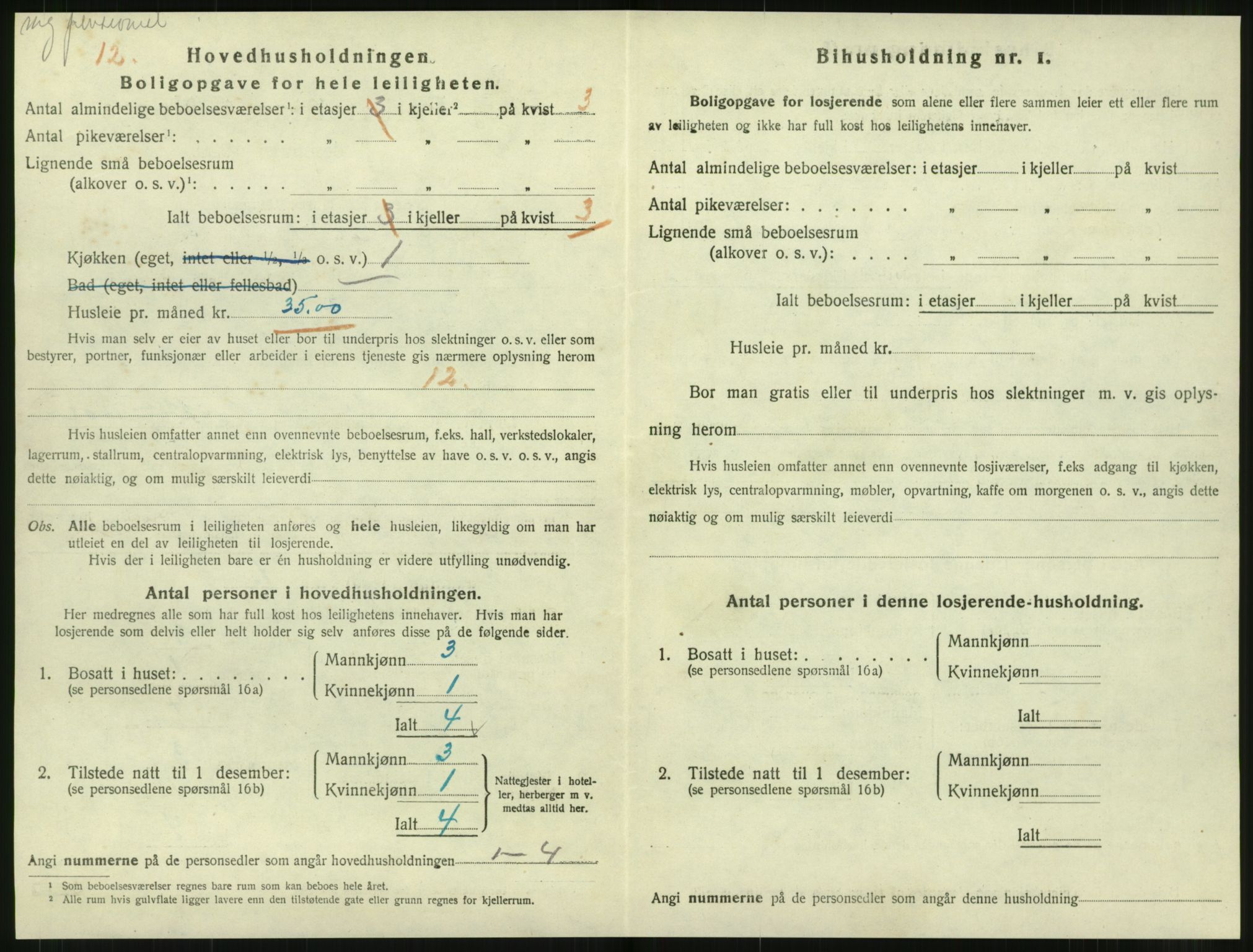 SAT, 1920 census for Levanger town, 1920, p. 805