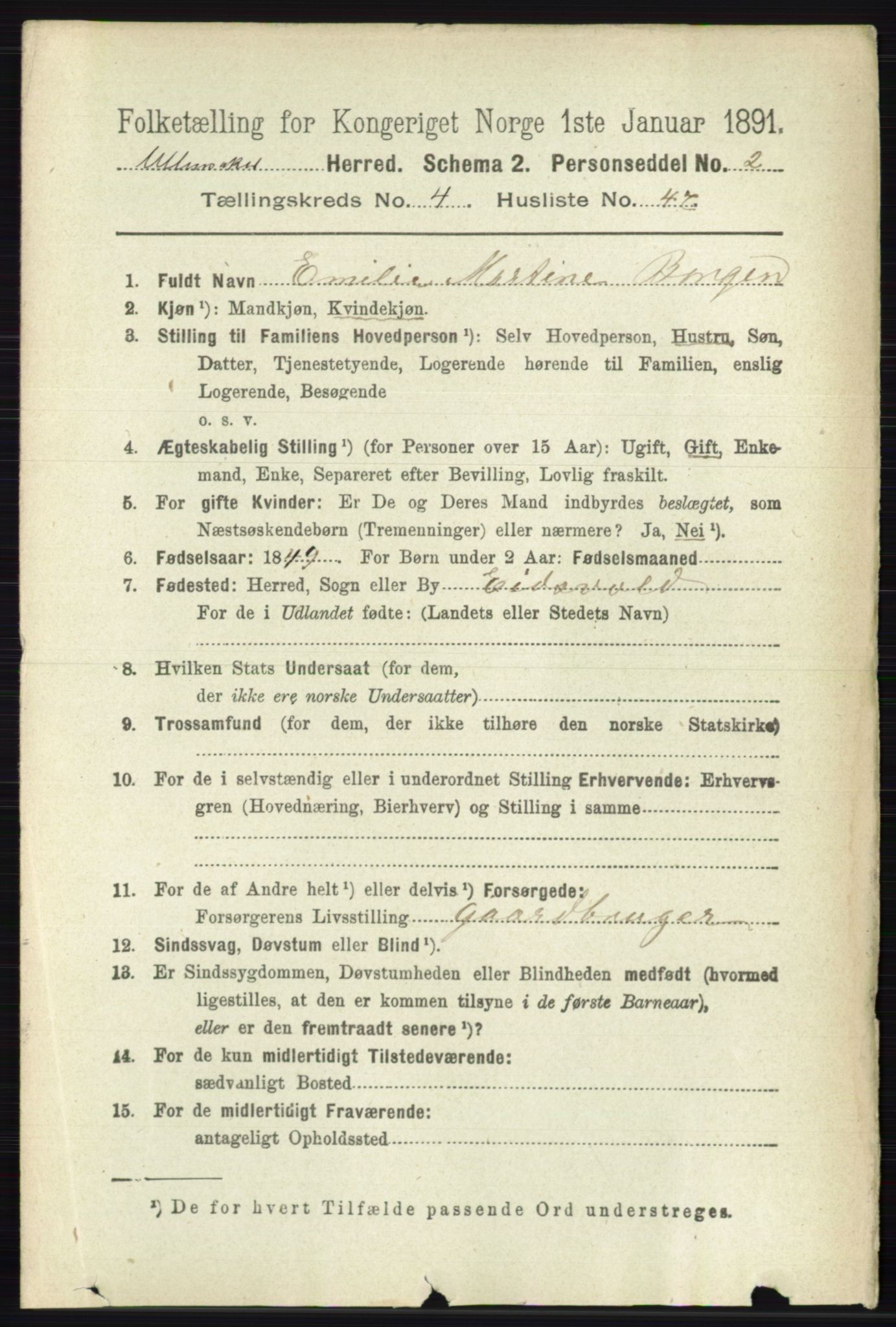 RA, 1891 census for 0235 Ullensaker, 1891, p. 1753