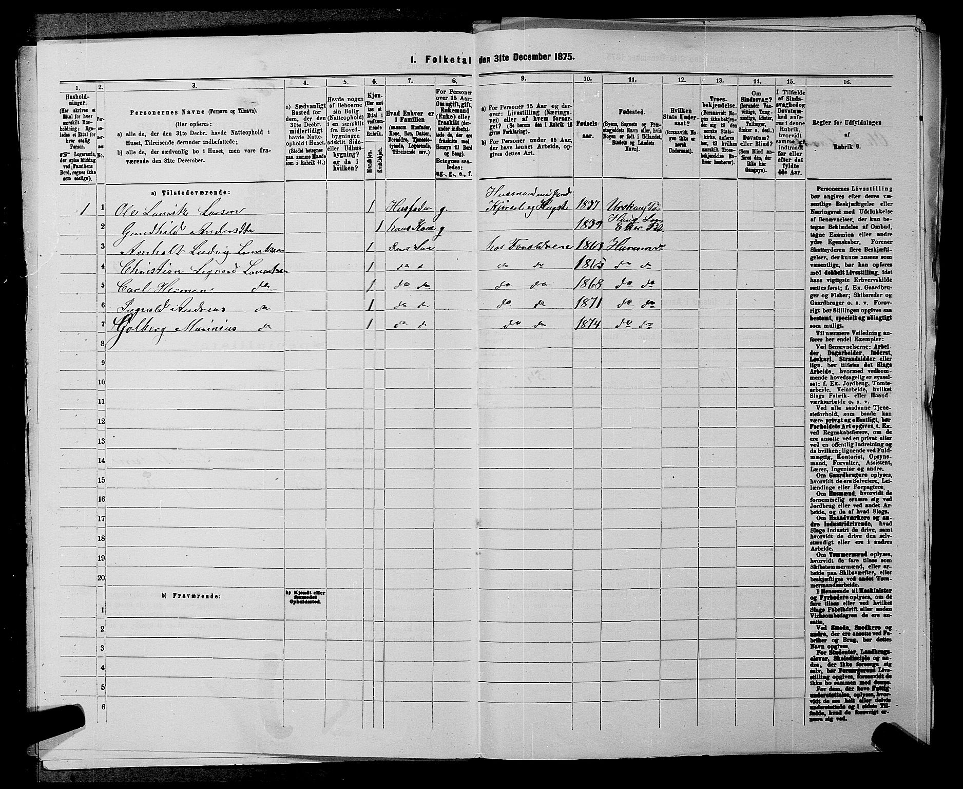 SAKO, 1875 census for 0628L Hurum/Hurum, 1875, p. 40