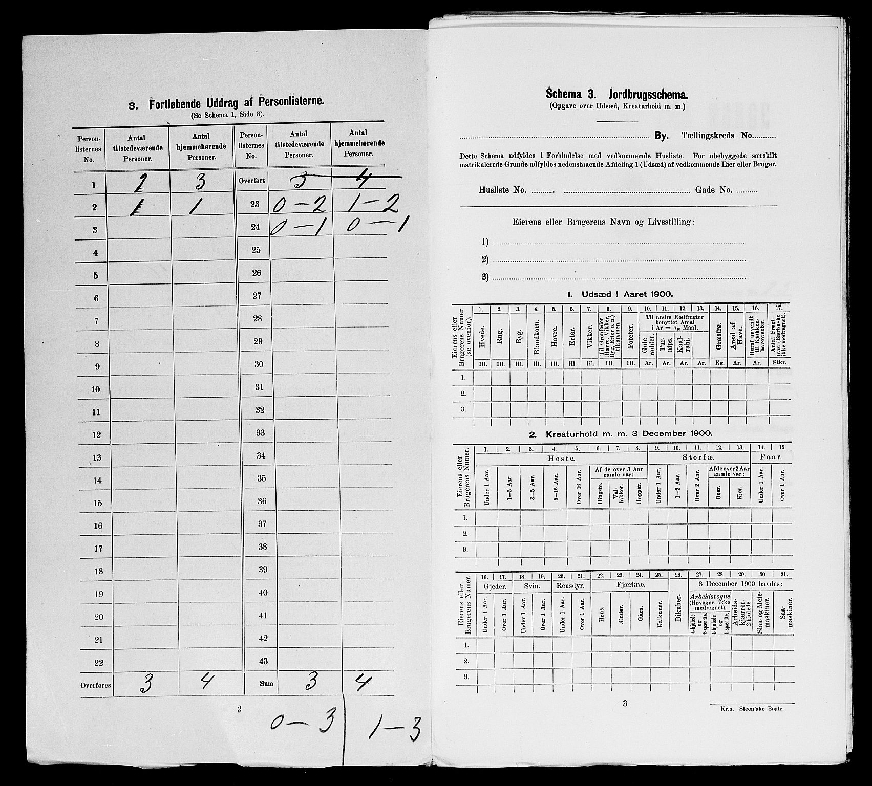 SAST, 1900 census for Stavanger, 1900, p. 9687