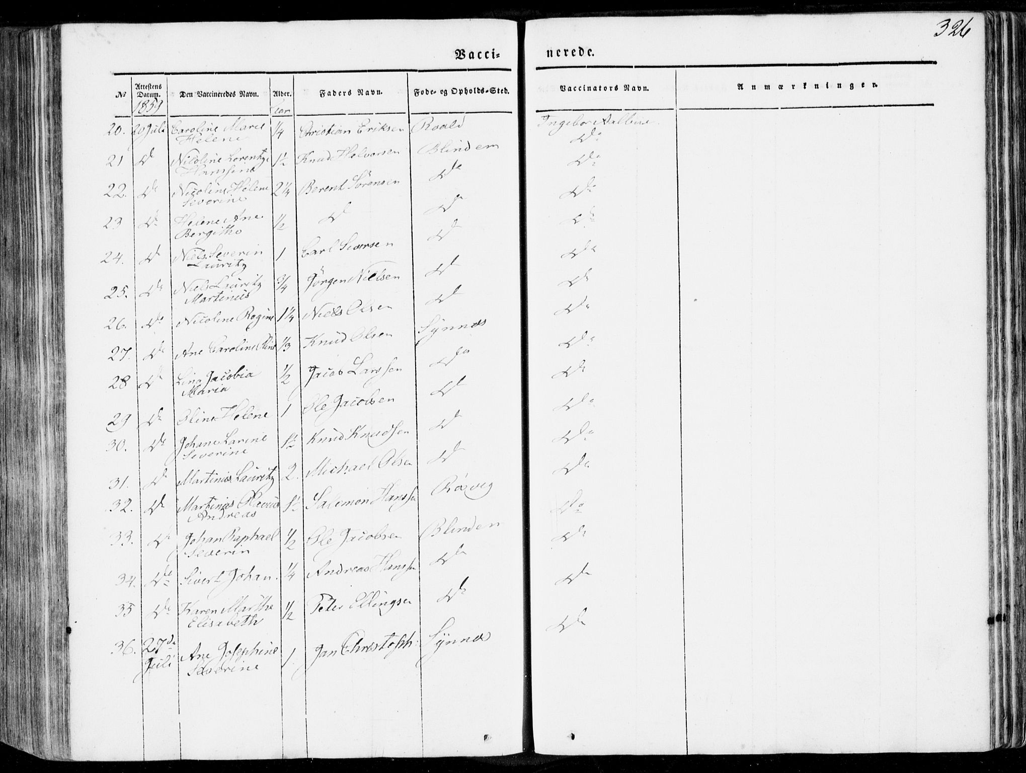 Ministerialprotokoller, klokkerbøker og fødselsregistre - Møre og Romsdal, SAT/A-1454/536/L0497: Parish register (official) no. 536A06, 1845-1865, p. 326