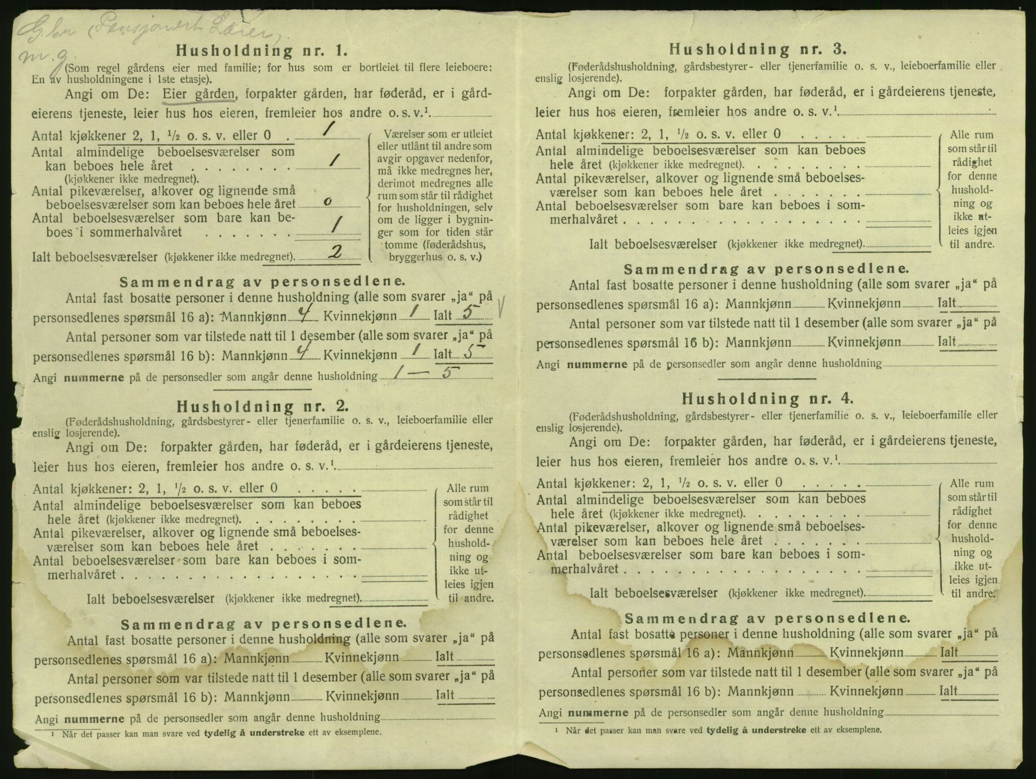 SAKO, 1920 census for Hjartdal, 1920, p. 34