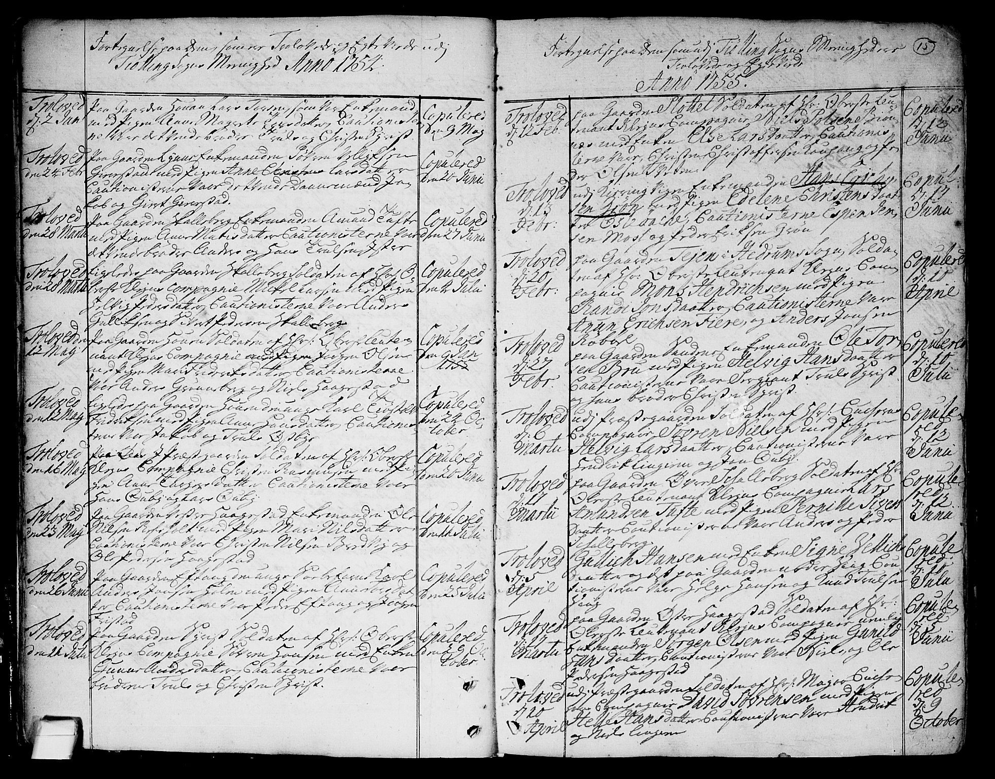 Tjølling kirkebøker, AV/SAKO-A-60/F/Fa/L0003: Parish register (official) no. 3, 1735-1778, p. 15