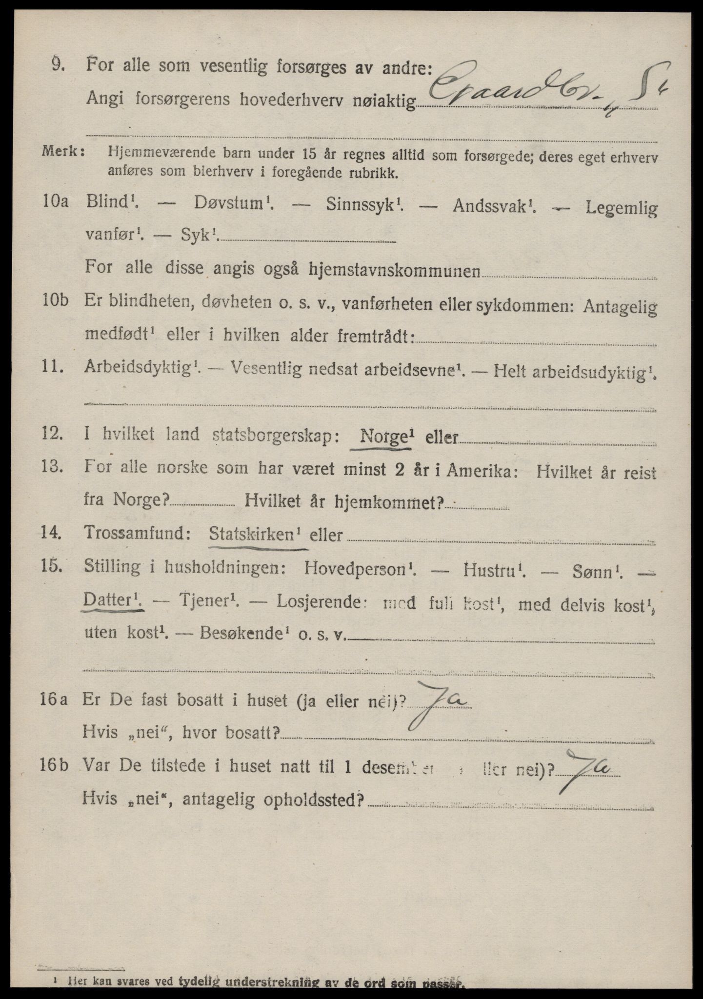 SAT, 1920 census for Vartdal, 1920, p. 1676