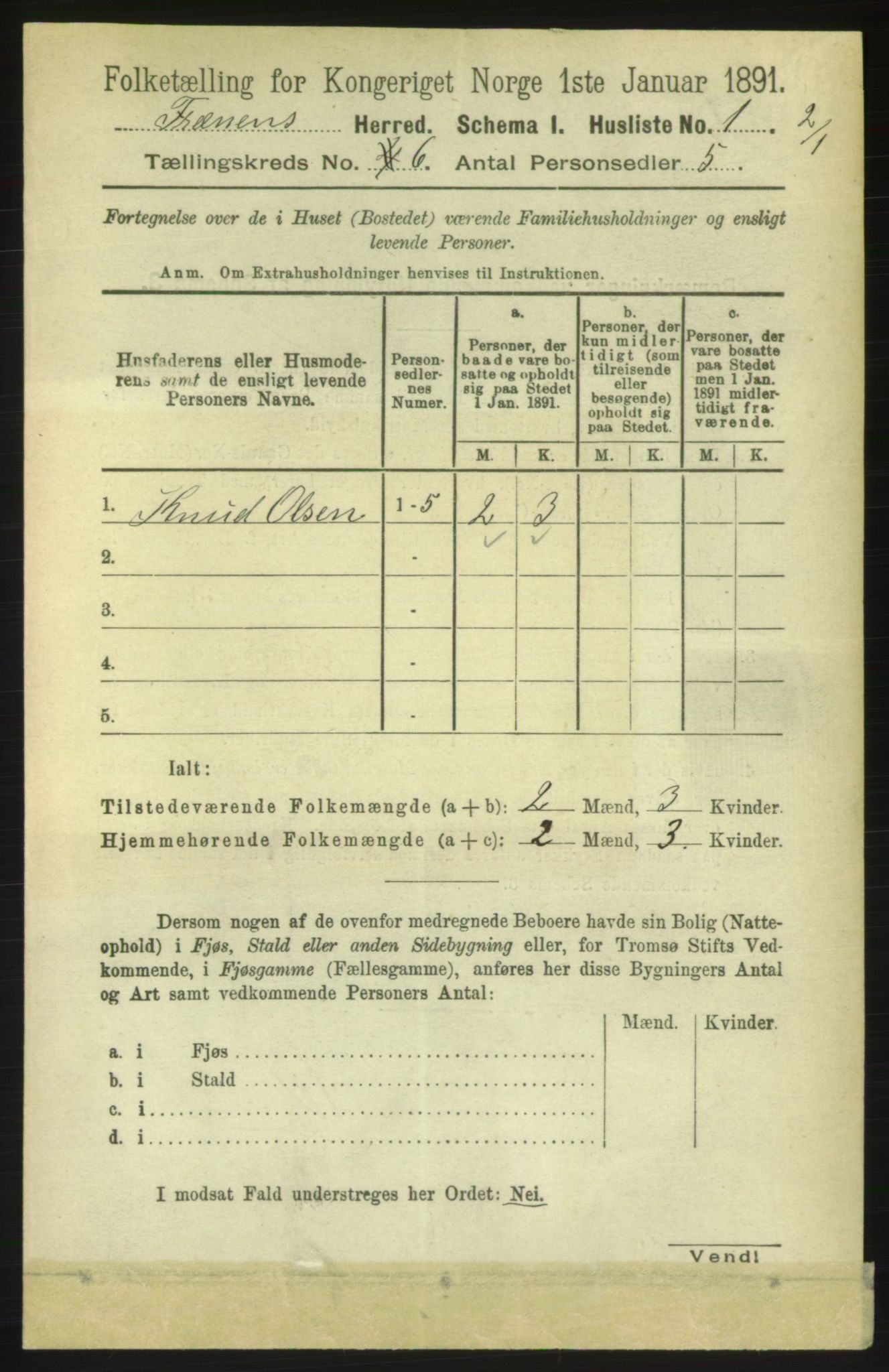 RA, 1891 census for 1548 Fræna, 1891, p. 1786