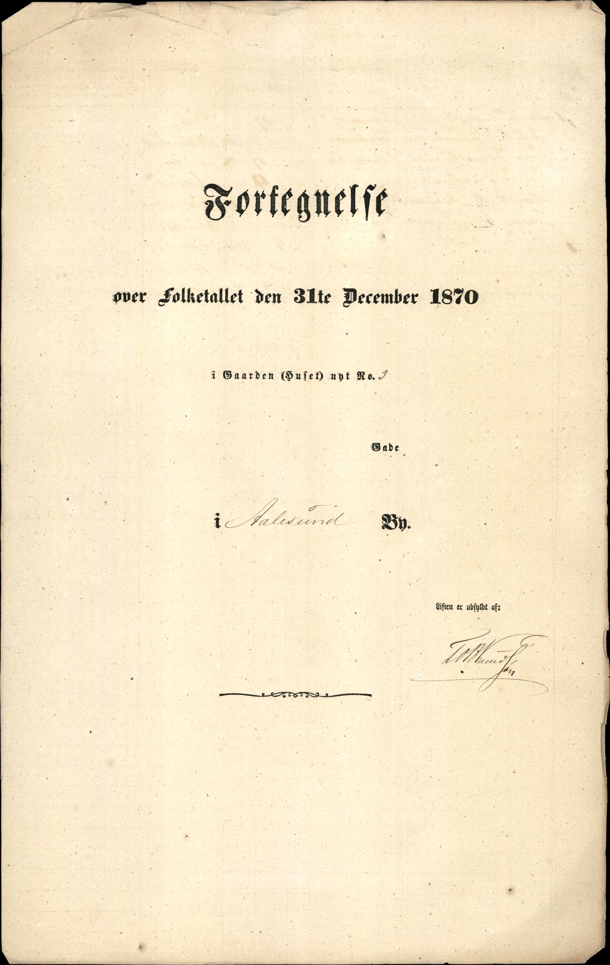 RA, 1870 census for 1501 Ålesund, 1870, p. 6