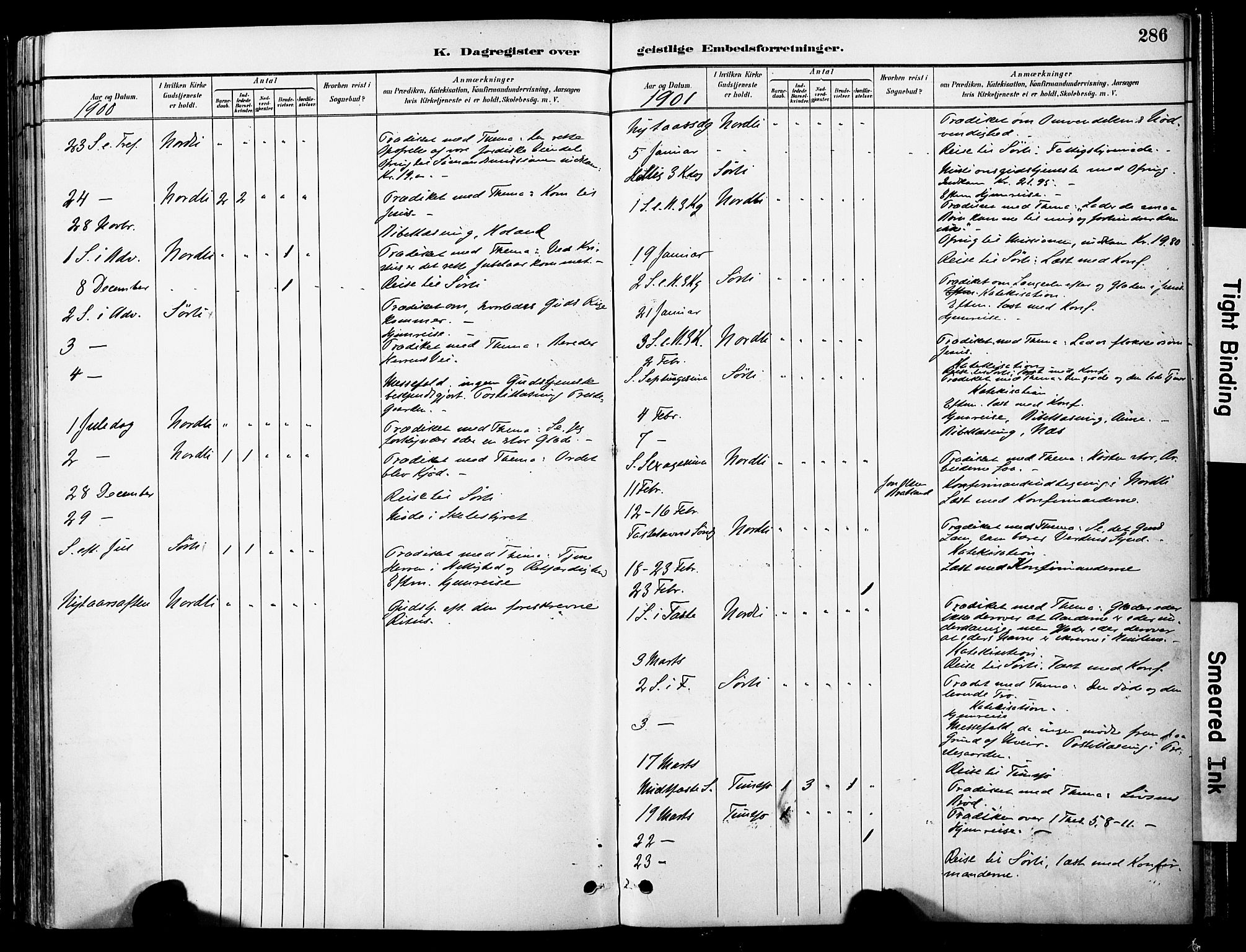 Ministerialprotokoller, klokkerbøker og fødselsregistre - Nord-Trøndelag, SAT/A-1458/755/L0494: Parish register (official) no. 755A03, 1882-1902, p. 286