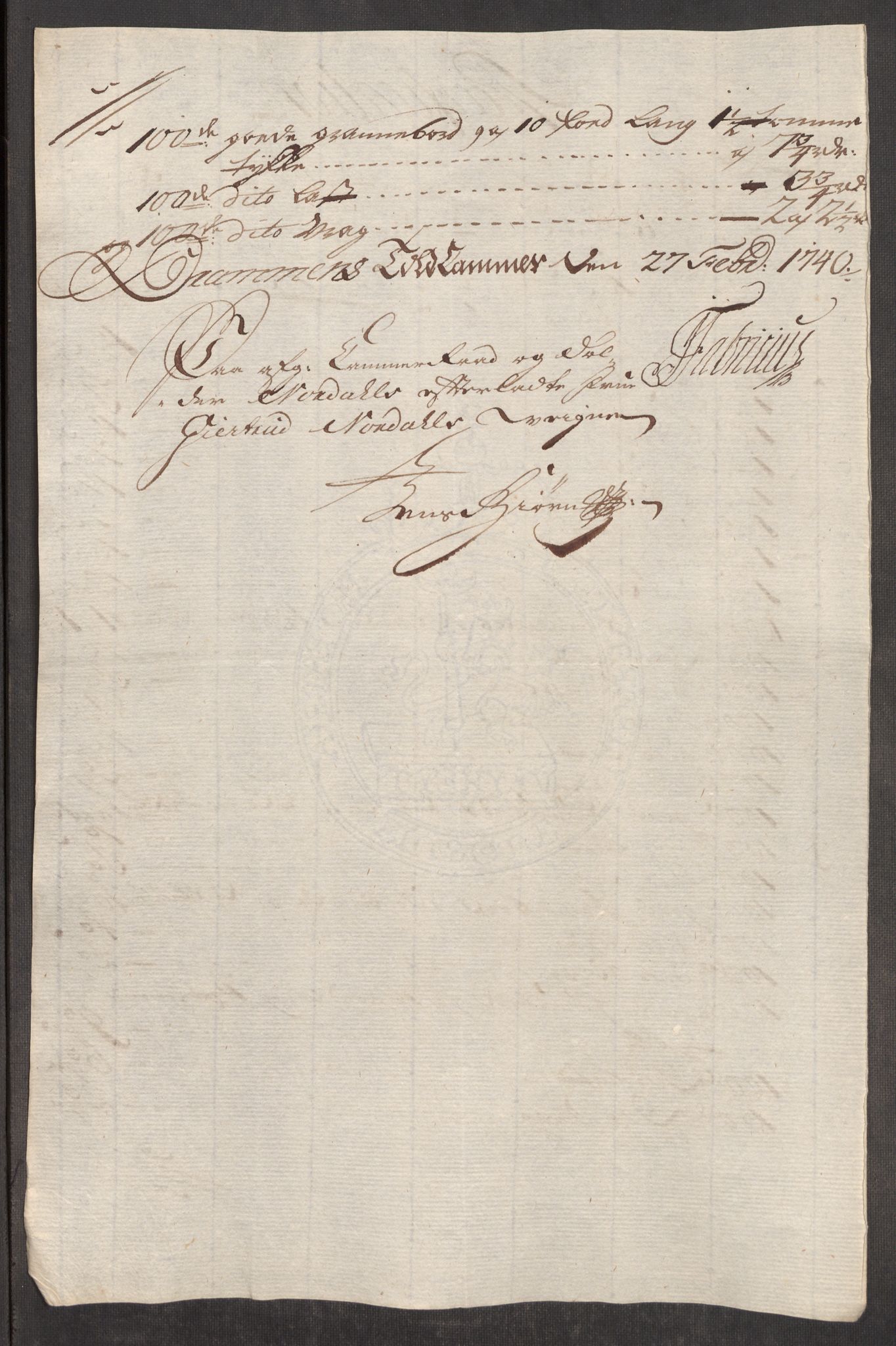 Rentekammeret inntil 1814, Realistisk ordnet avdeling, RA/EA-4070/Oe/L0002: [Ø1]: Priskuranter, 1740-1744, p. 60