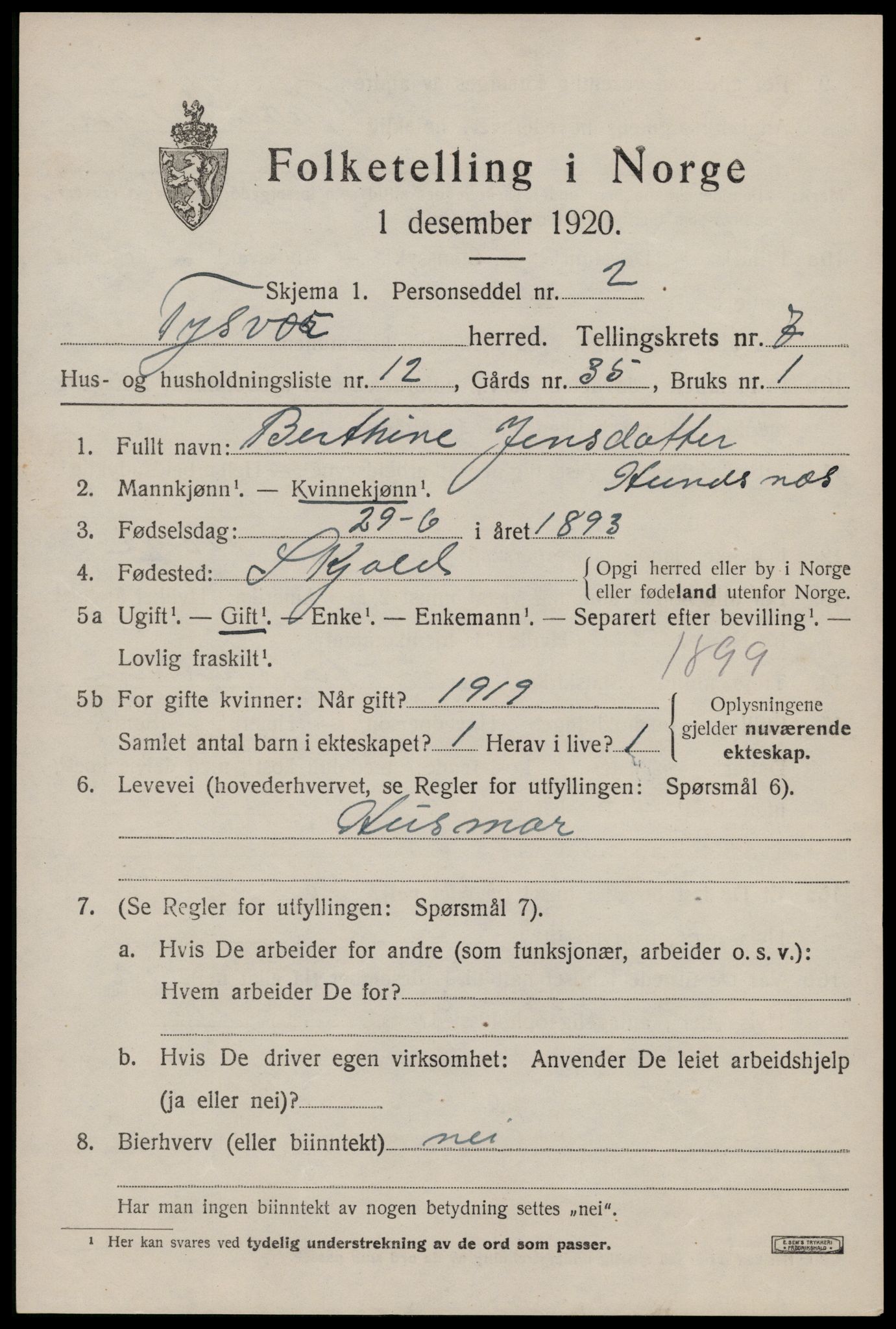 SAST, 1920 census for Tysvær, 1920, p. 2528