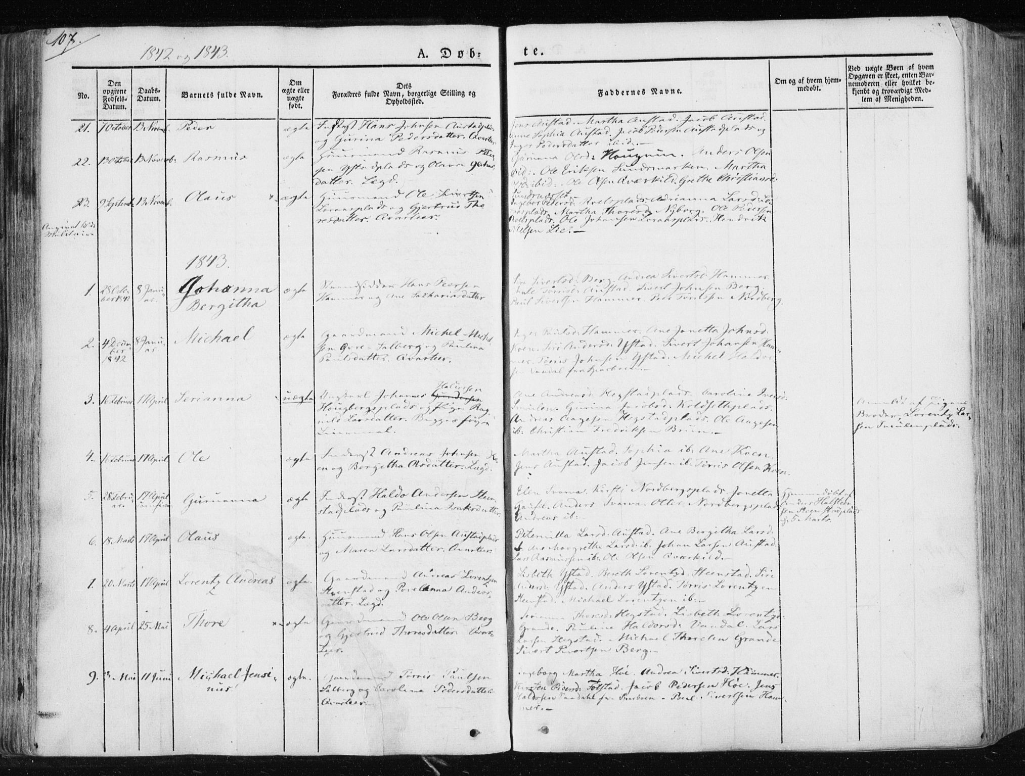 Ministerialprotokoller, klokkerbøker og fødselsregistre - Nord-Trøndelag, SAT/A-1458/730/L0280: Parish register (official) no. 730A07 /2, 1840-1854, p. 107