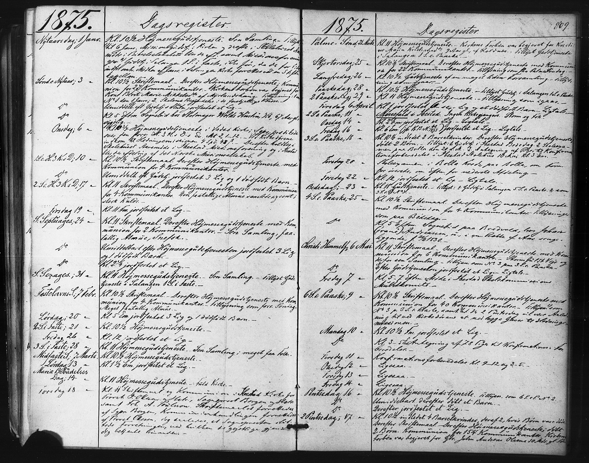 Ibestad sokneprestembete, SATØ/S-0077/H/Ha/Haa/L0010kirke: Parish register (official) no. 10, 1869-1879, p. 509
