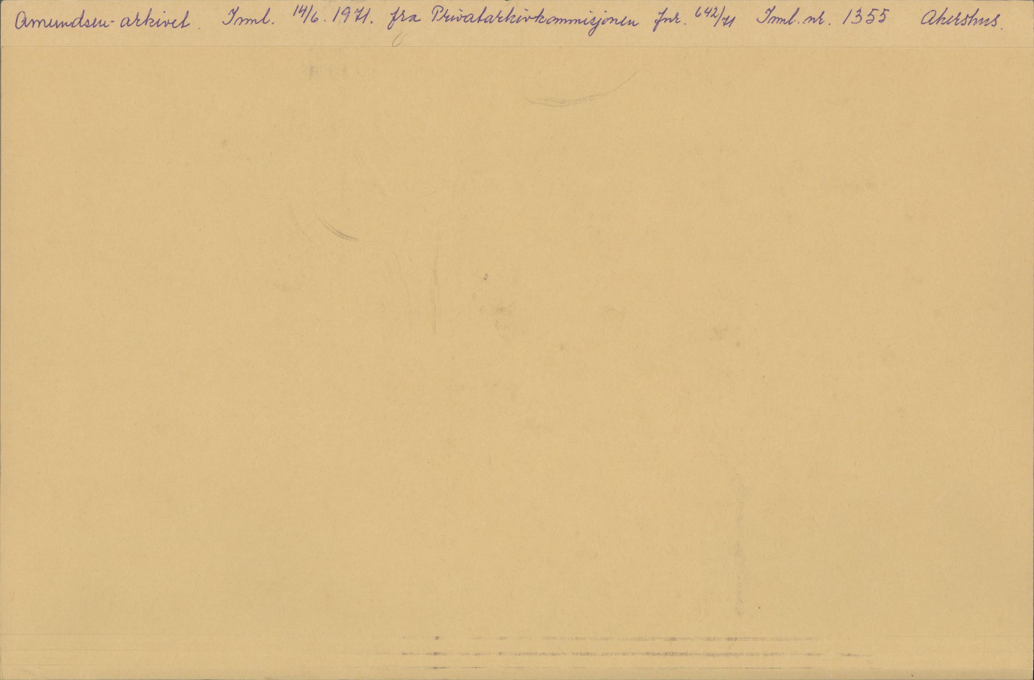 Samlinger til kildeutgivelse, Amerikabrevene, RA/EA-4057/F/L0004: Innlån fra Akershus: Amundsenarkivet - Breen, 1838-1914, p. 1