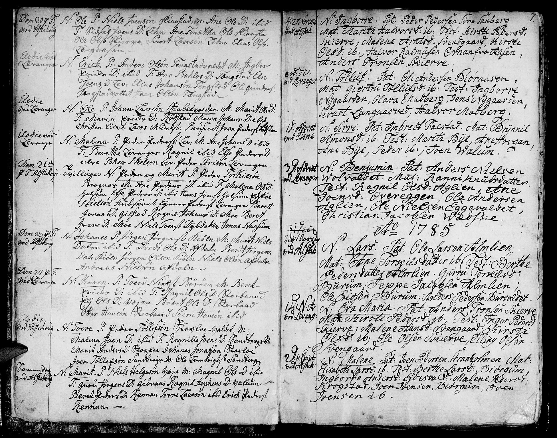 Ministerialprotokoller, klokkerbøker og fødselsregistre - Nord-Trøndelag, SAT/A-1458/717/L0142: Parish register (official) no. 717A02 /1, 1783-1809, p. 7