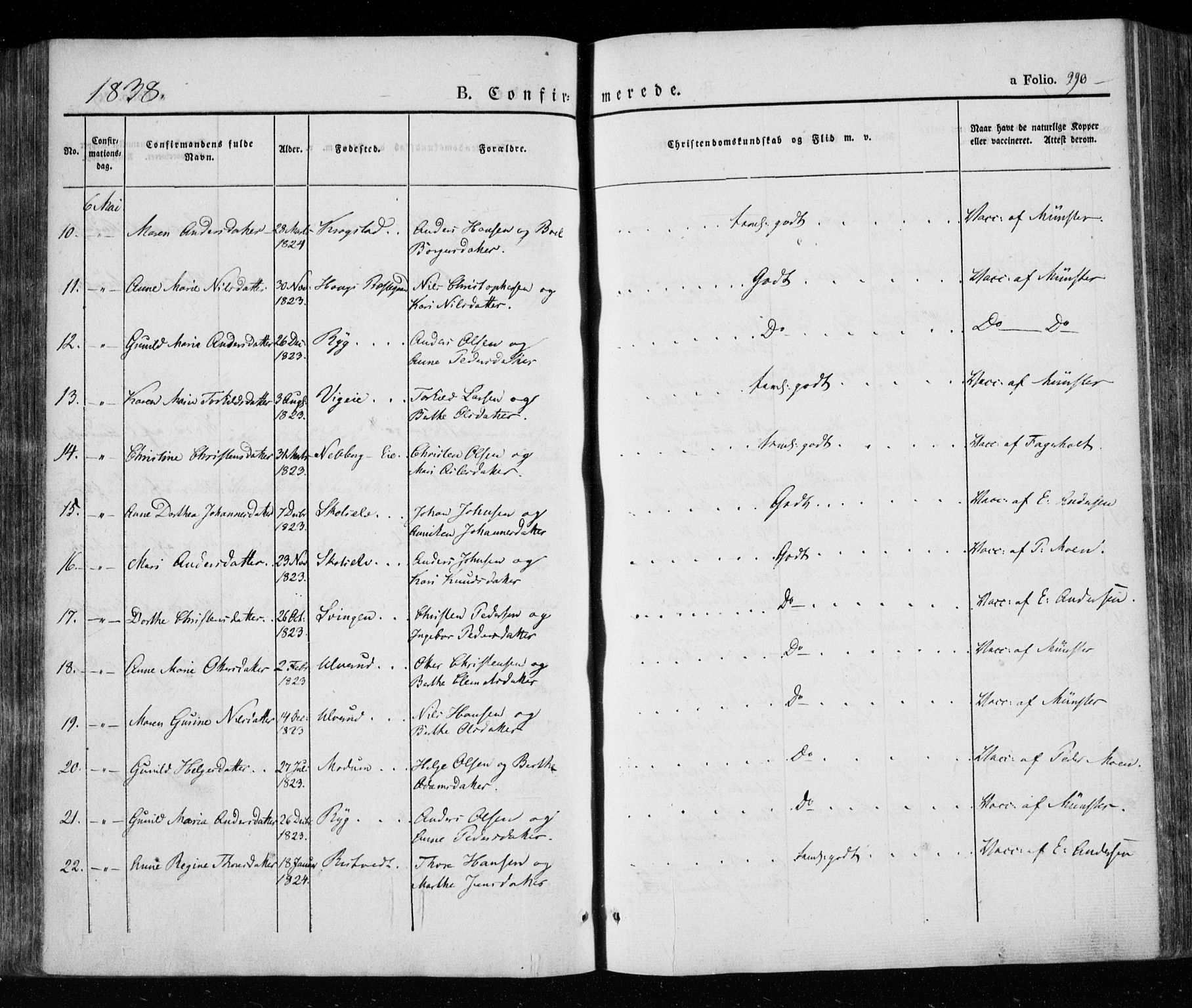 Eiker kirkebøker, SAKO/A-4/F/Fa/L0013a: Parish register (official) no. I 13A, 1832-1845, p. 290