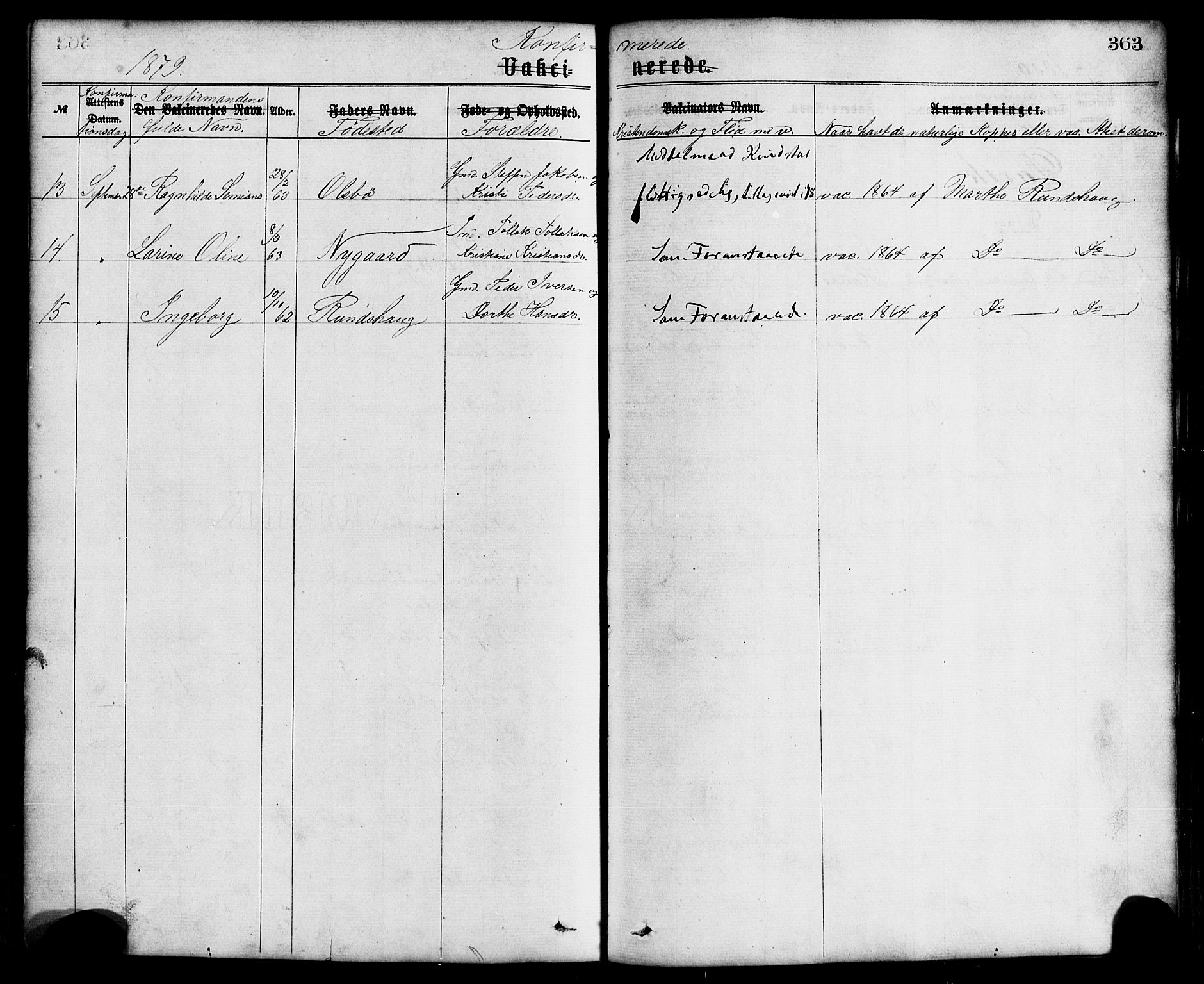 Davik sokneprestembete, AV/SAB-A-79701/H/Haa/Haaa/L0006: Parish register (official) no. A 6, 1867-1881, p. 363