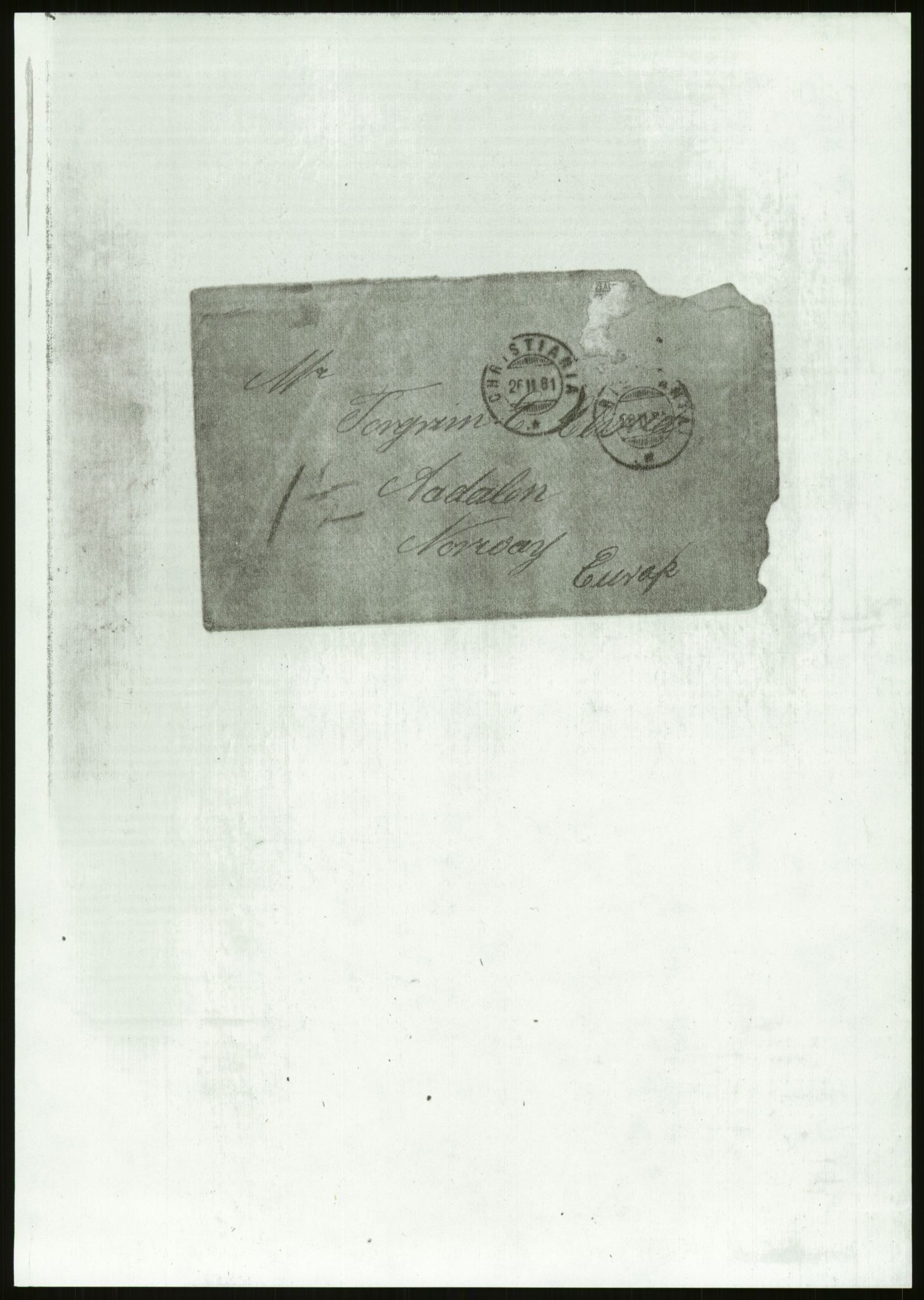 Samlinger til kildeutgivelse, Amerikabrevene, RA/EA-4057/F/L0018: Innlån fra Buskerud: Elsrud, 1838-1914, p. 397