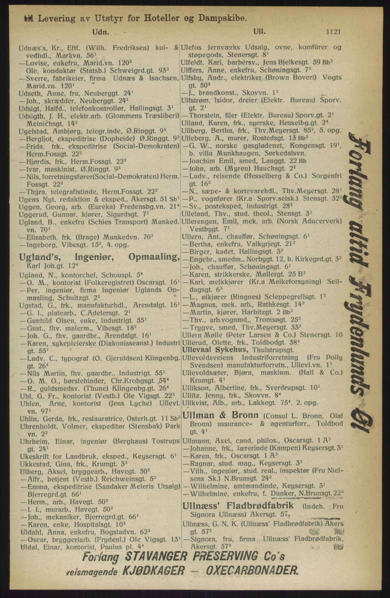 Kristiania/Oslo adressebok, PUBL/-, 1914, p. 1121