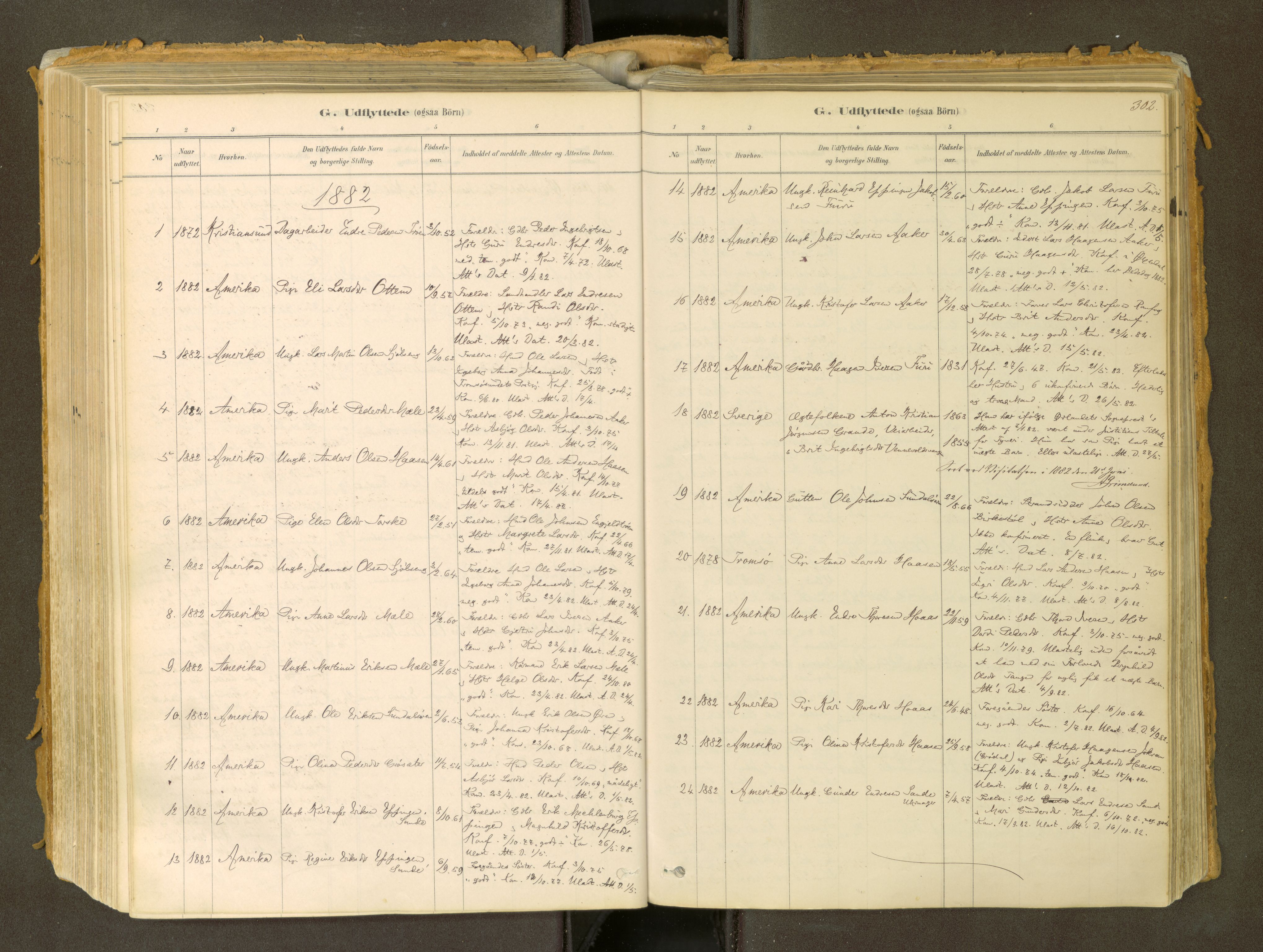 Sunndal sokneprestkontor, AV/SAT-A-1085/1/I/I1/I1a: Parish register (official) no. 2, 1877-1914, p. 302