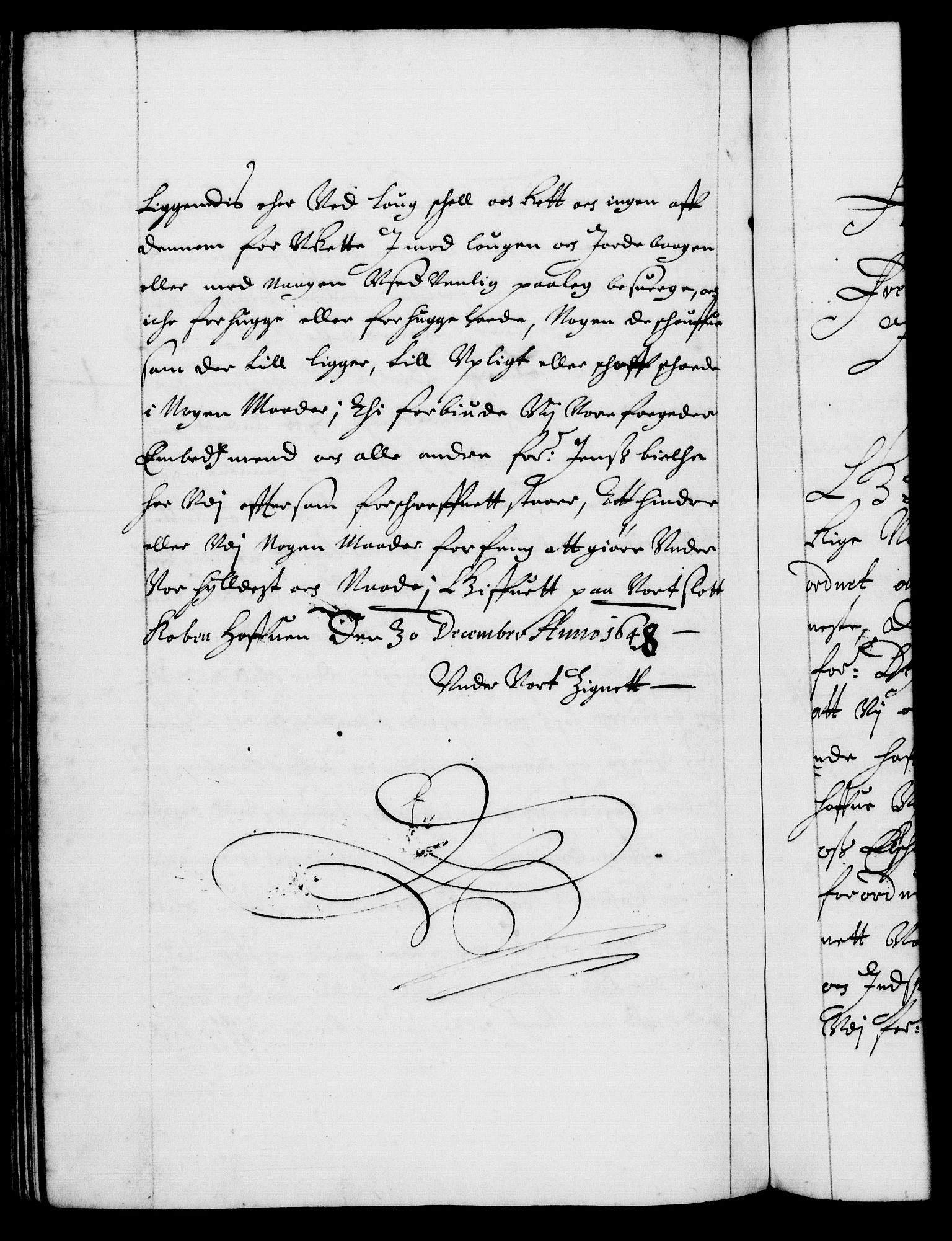 Danske Kanselli 1572-1799, RA/EA-3023/F/Fc/Fca/Fcaa/L0007: Norske registre (mikrofilm), 1648-1650, p. 604b