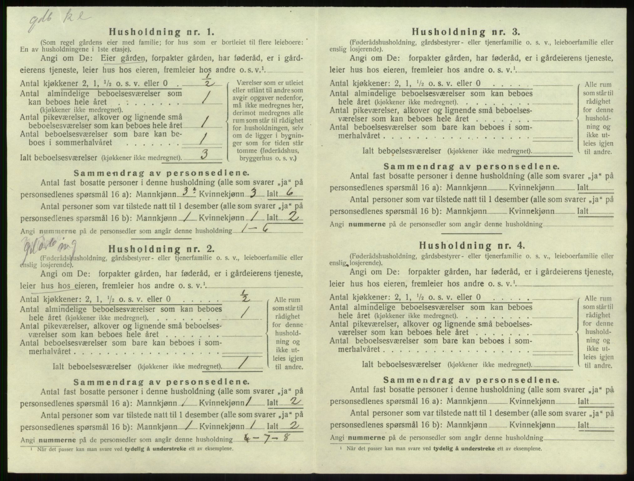 SAB, 1920 census for Balestrand, 1920, p. 693