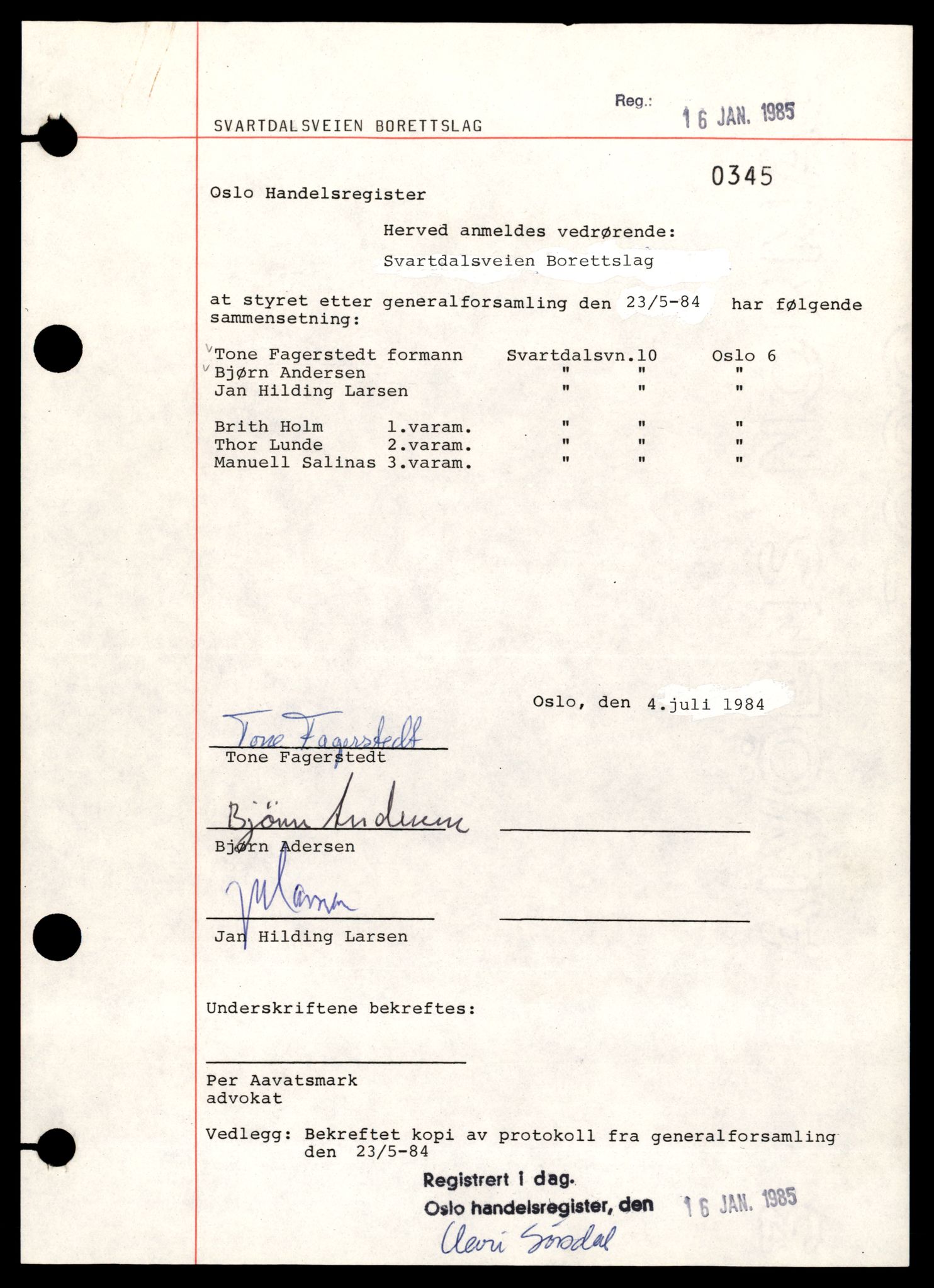 Oslo byfogd, Handelsregisteret, AV/SAT-A-10867/G/Gb/Gba/L0218: Andelslag og borettslag, Stv-T, 1944-1990, p. 9