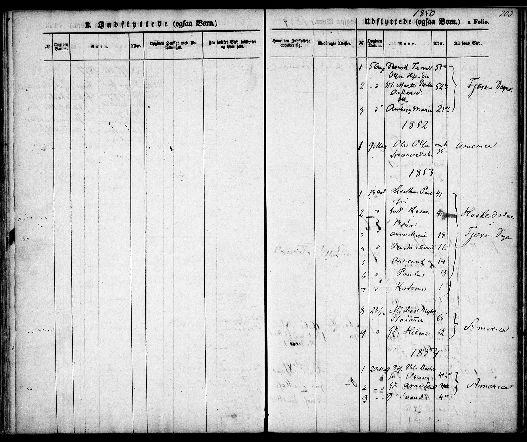 Hisøy sokneprestkontor, SAK/1111-0020/F/Fa/L0001: Parish register (official) no. A 1, 1849-1871, p. 203