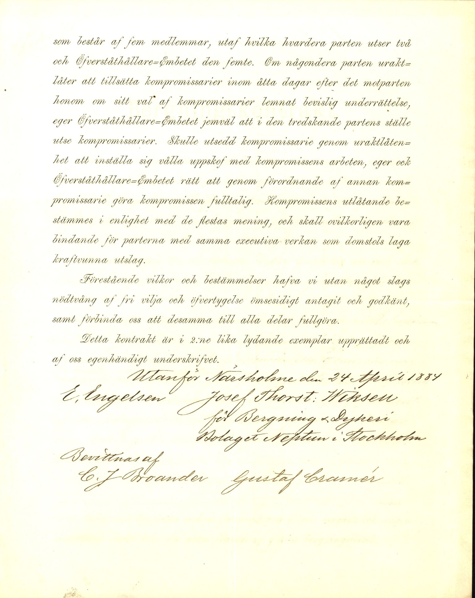 Pa 63 - Østlandske skibsassuranceforening, VEMU/A-1079/G/Ga/L0017/0005: Havaridokumenter / Signe, Hurra, Activ, Sjofna, Senior, Scandia, 1884, p. 61