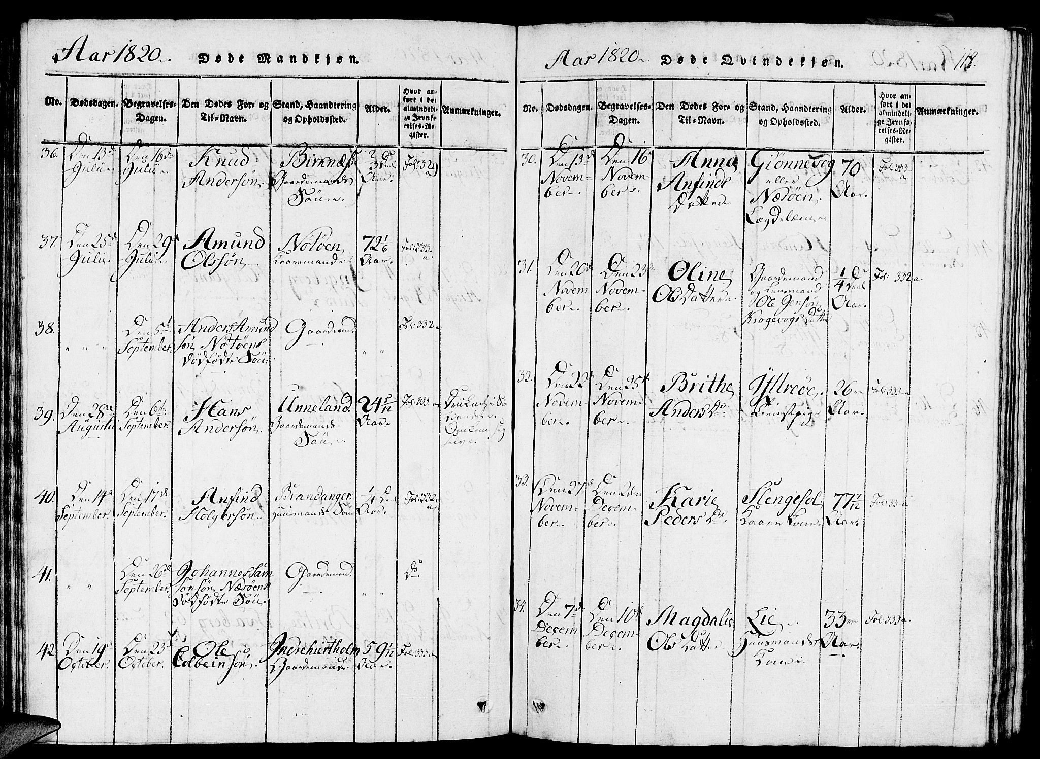 Gulen sokneprestembete, AV/SAB-A-80201/H/Haa/Haaa/L0018: Parish register (official) no. A 18, 1816-1825, p. 118