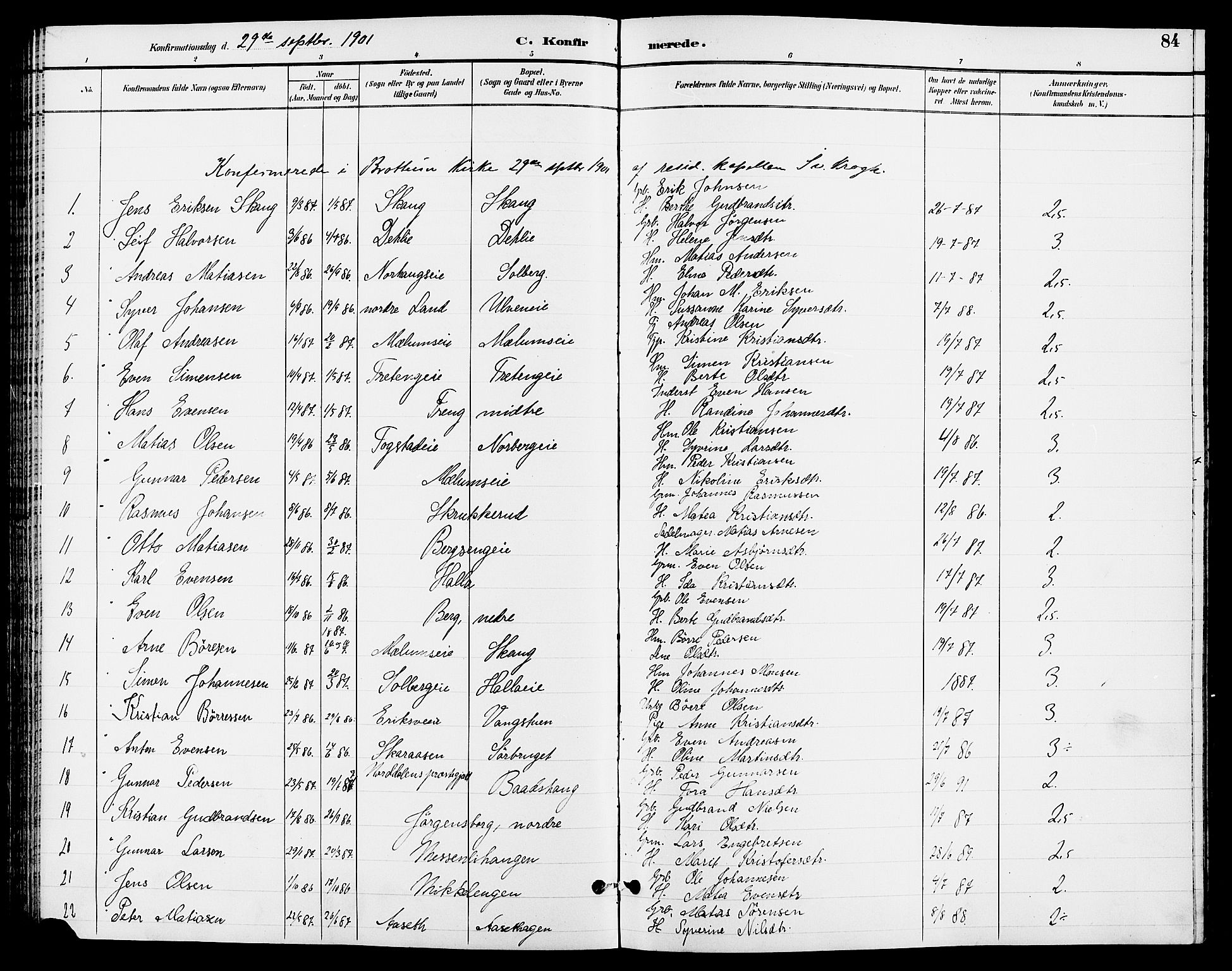 Ringsaker prestekontor, AV/SAH-PREST-014/L/La/L0013: Parish register (copy) no. 13, 1891-1904, p. 84