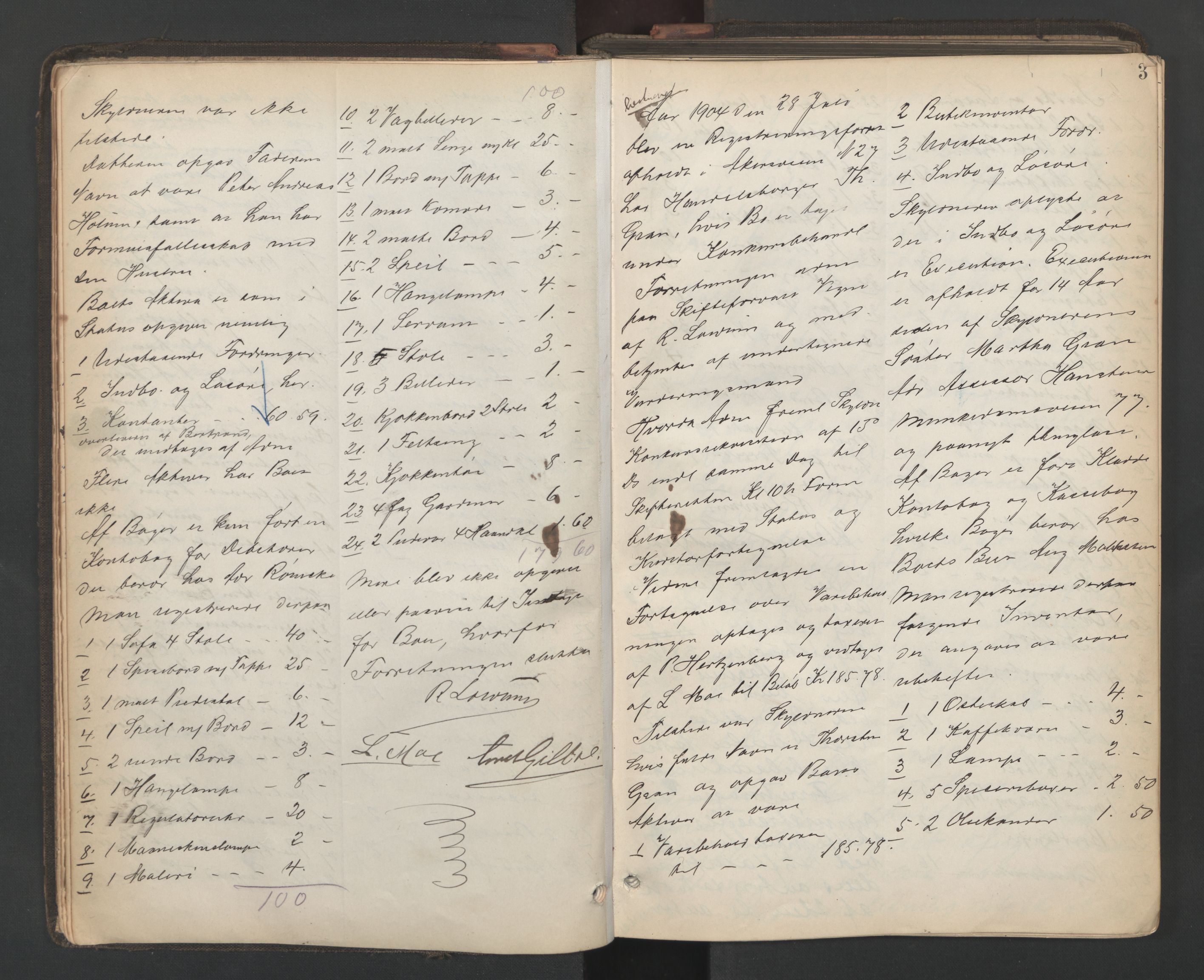 Oslo skifterett, AV/SAO-A-10383/H/Hb/Hbd/L0005: Skifteregistreringsprotokoll, 1904-1909, p. 2b-3a